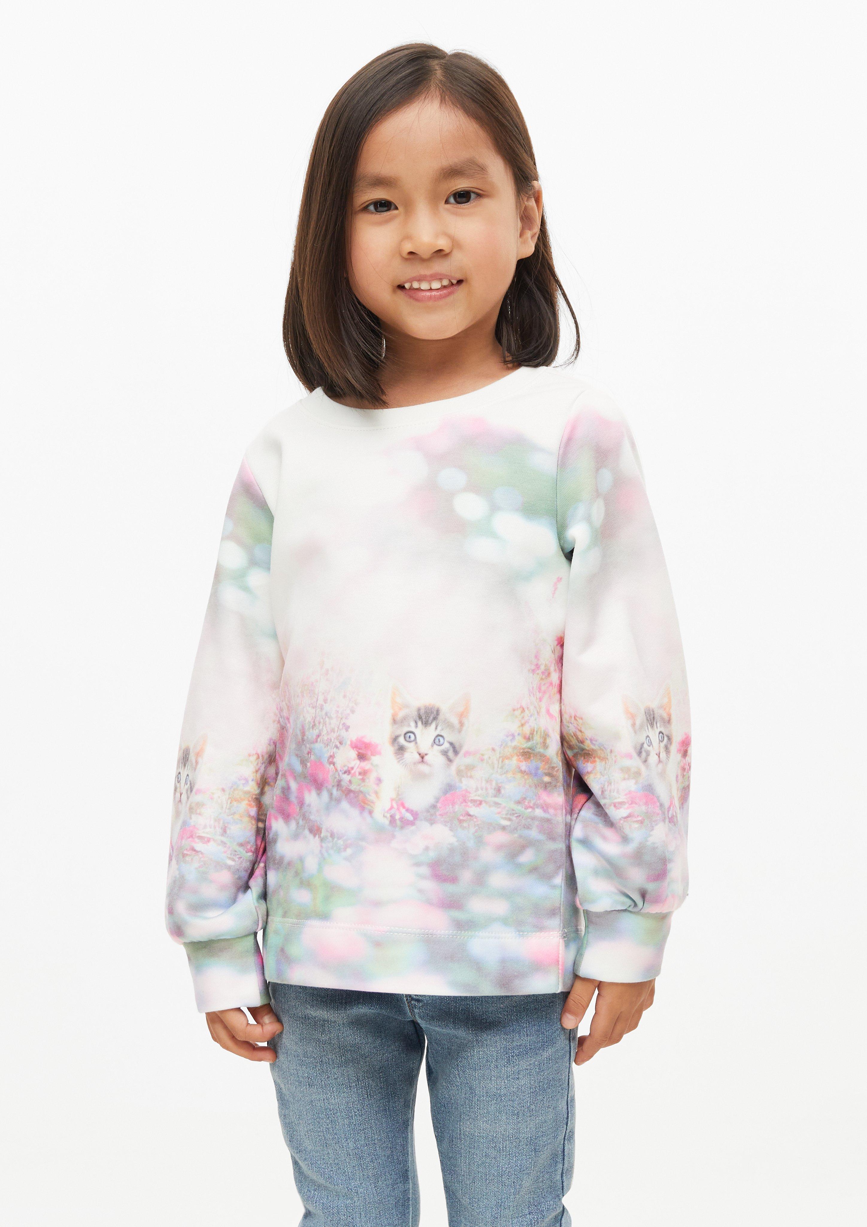 Sweatshirt met print in crème van s.Oliver
