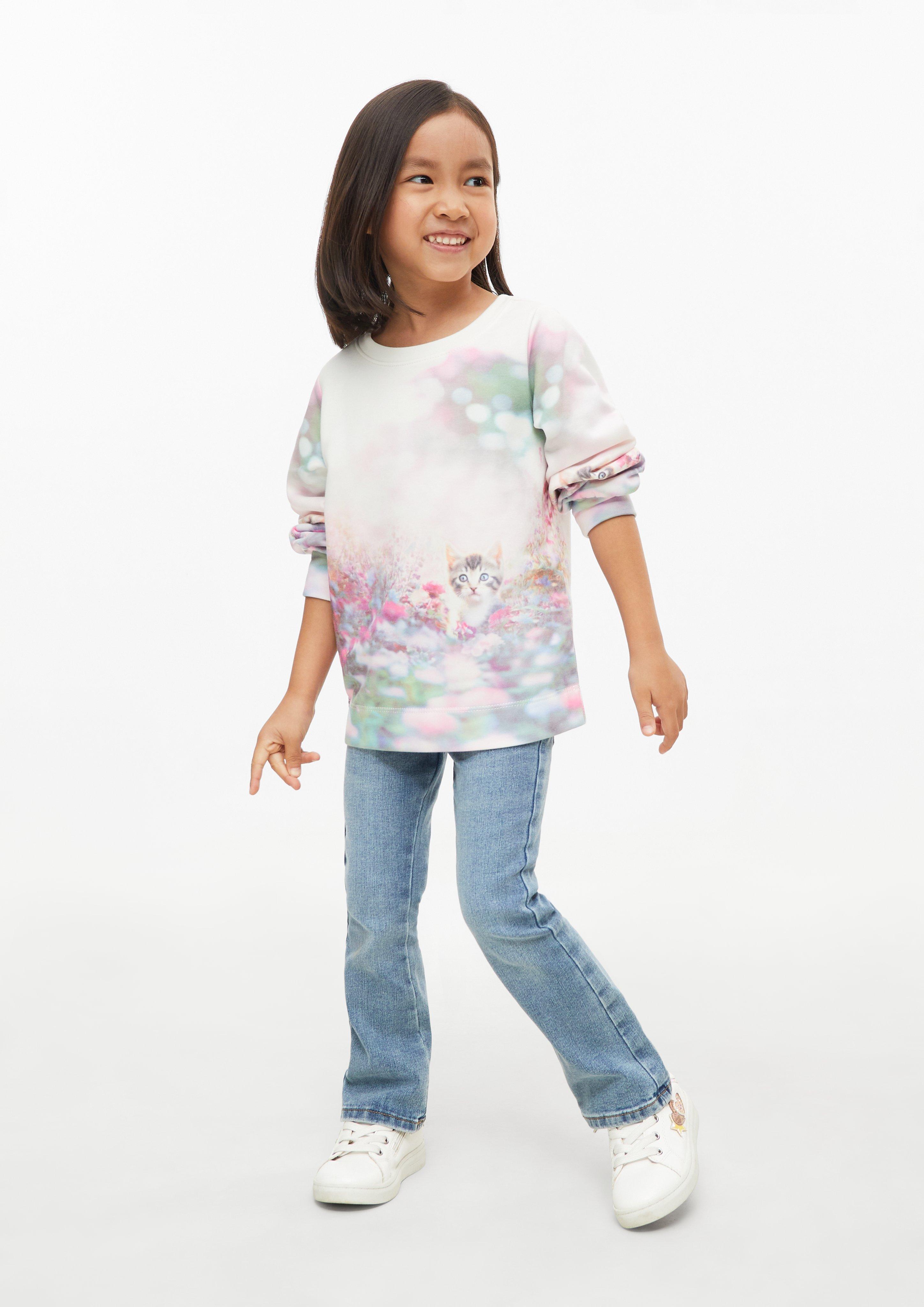 Junior Sweat-shirt imprimé en crème de s.Oliver