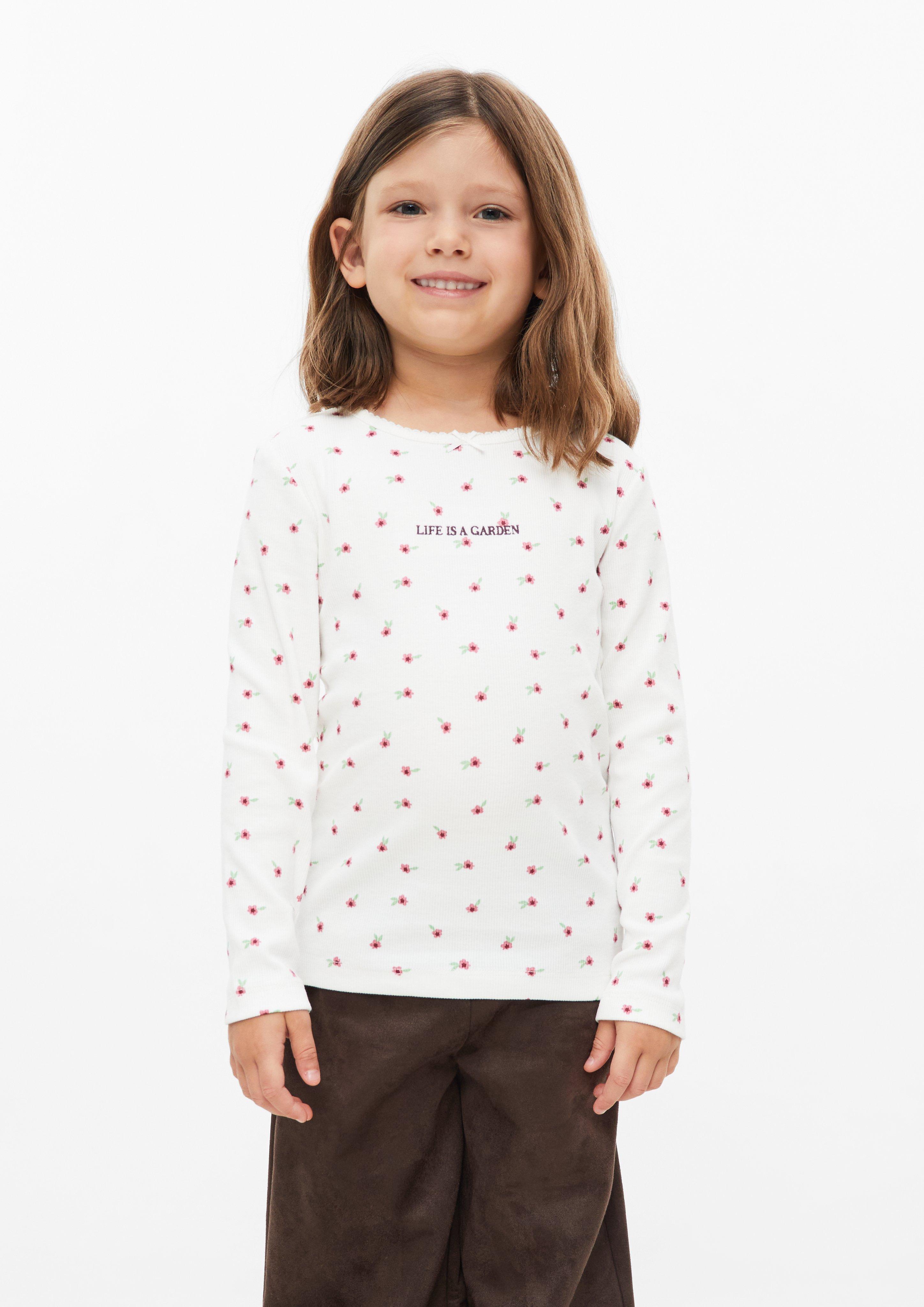 Kinder Langarmshirt im Slim Fit mit Stickerei in creme von s.Oliver