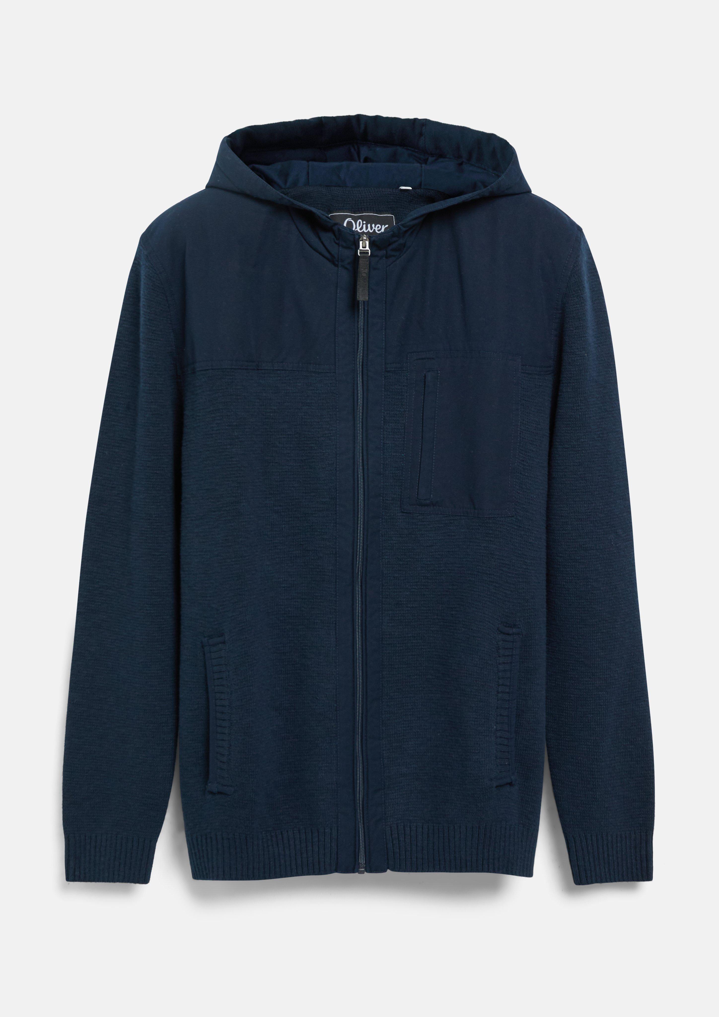 Men Cardigan in navy by s.Oliver