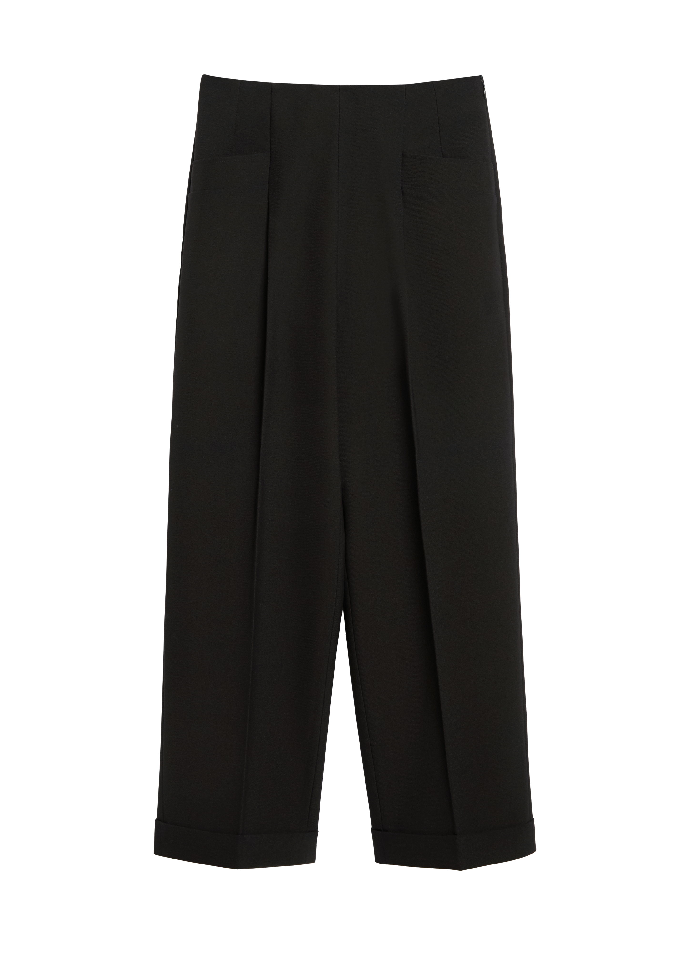 Korte broek met hoge taille en plooien in de tailleband