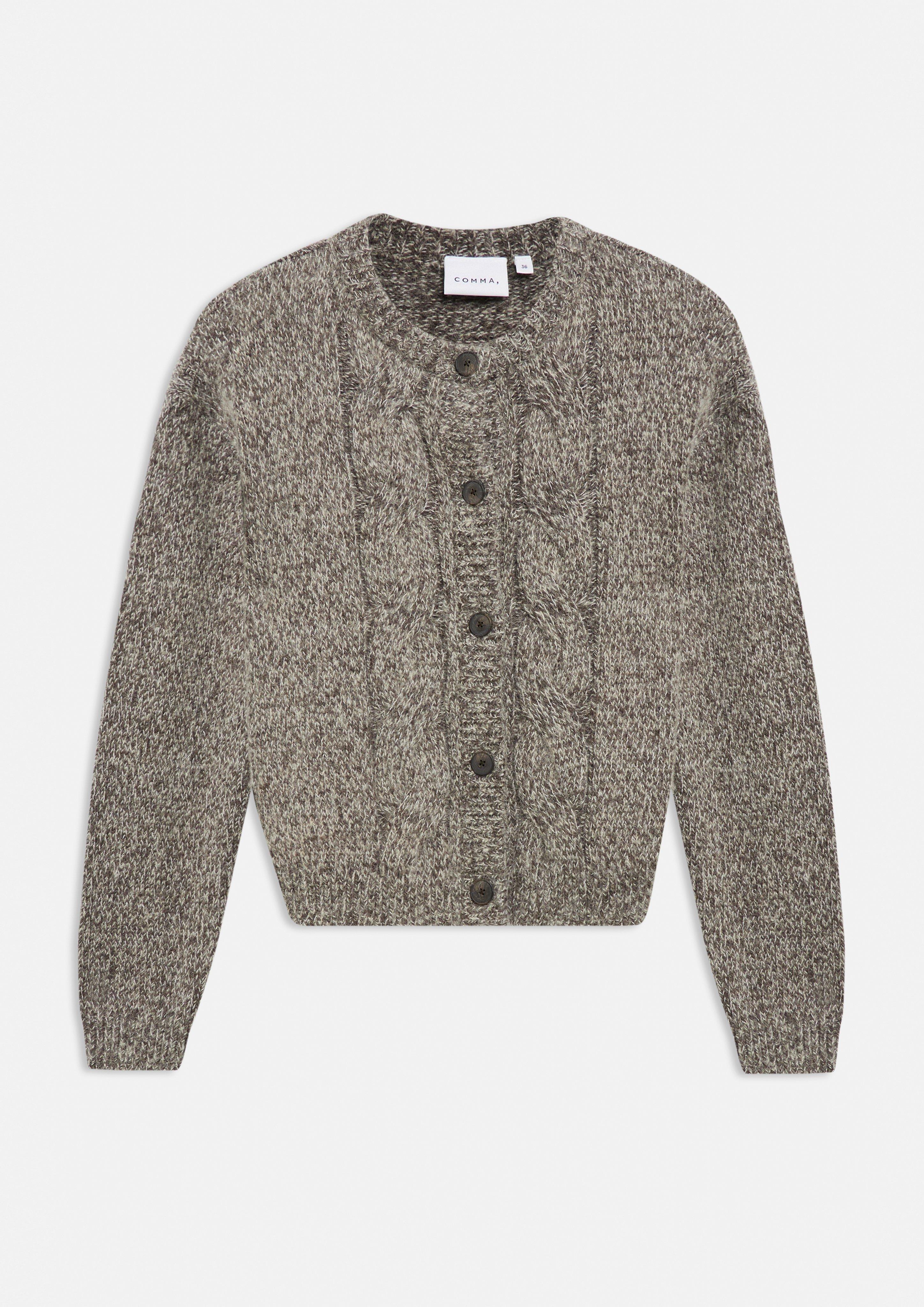 Strickjacke in grau von COMMA