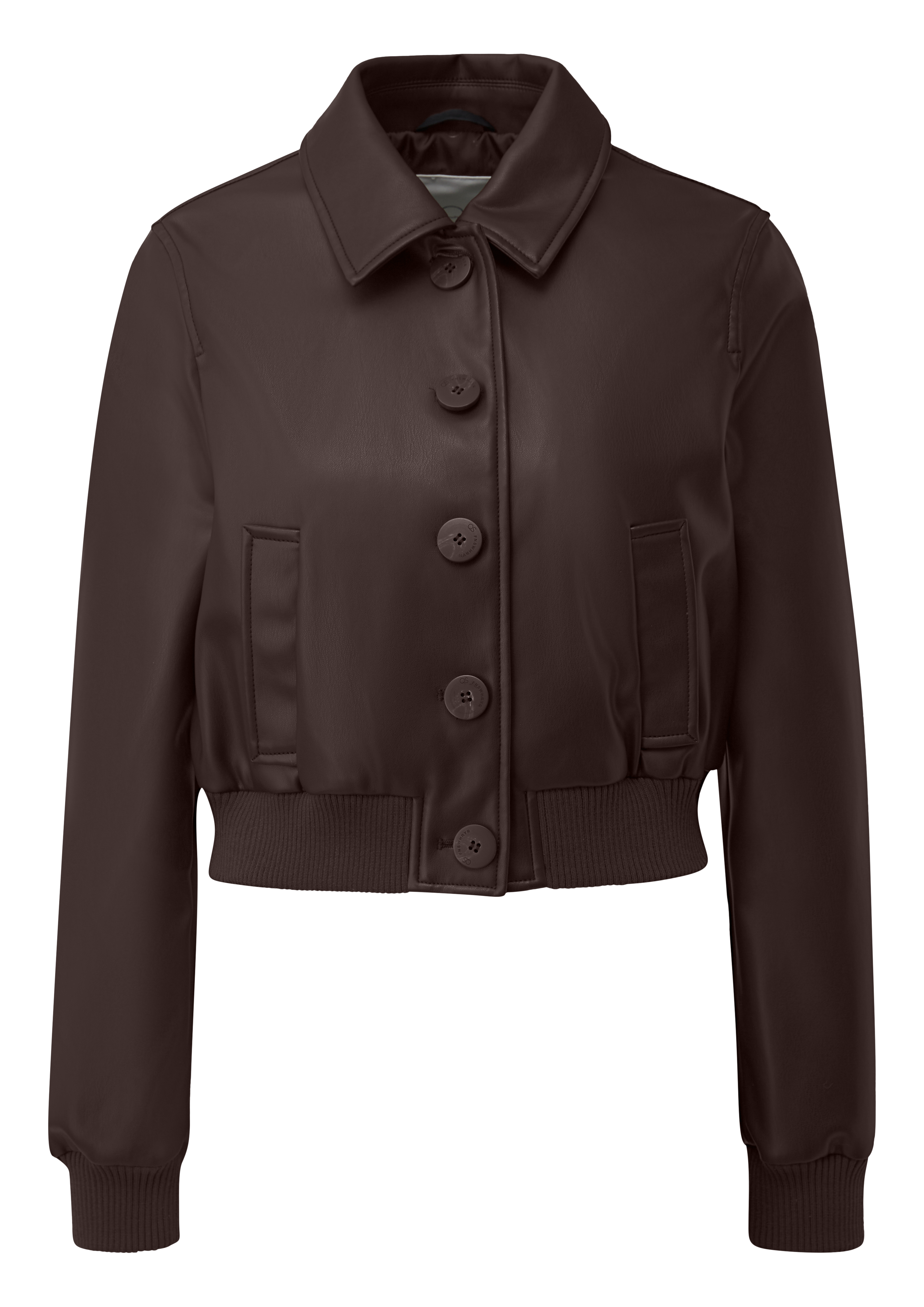 Kort model blouson in leerlook