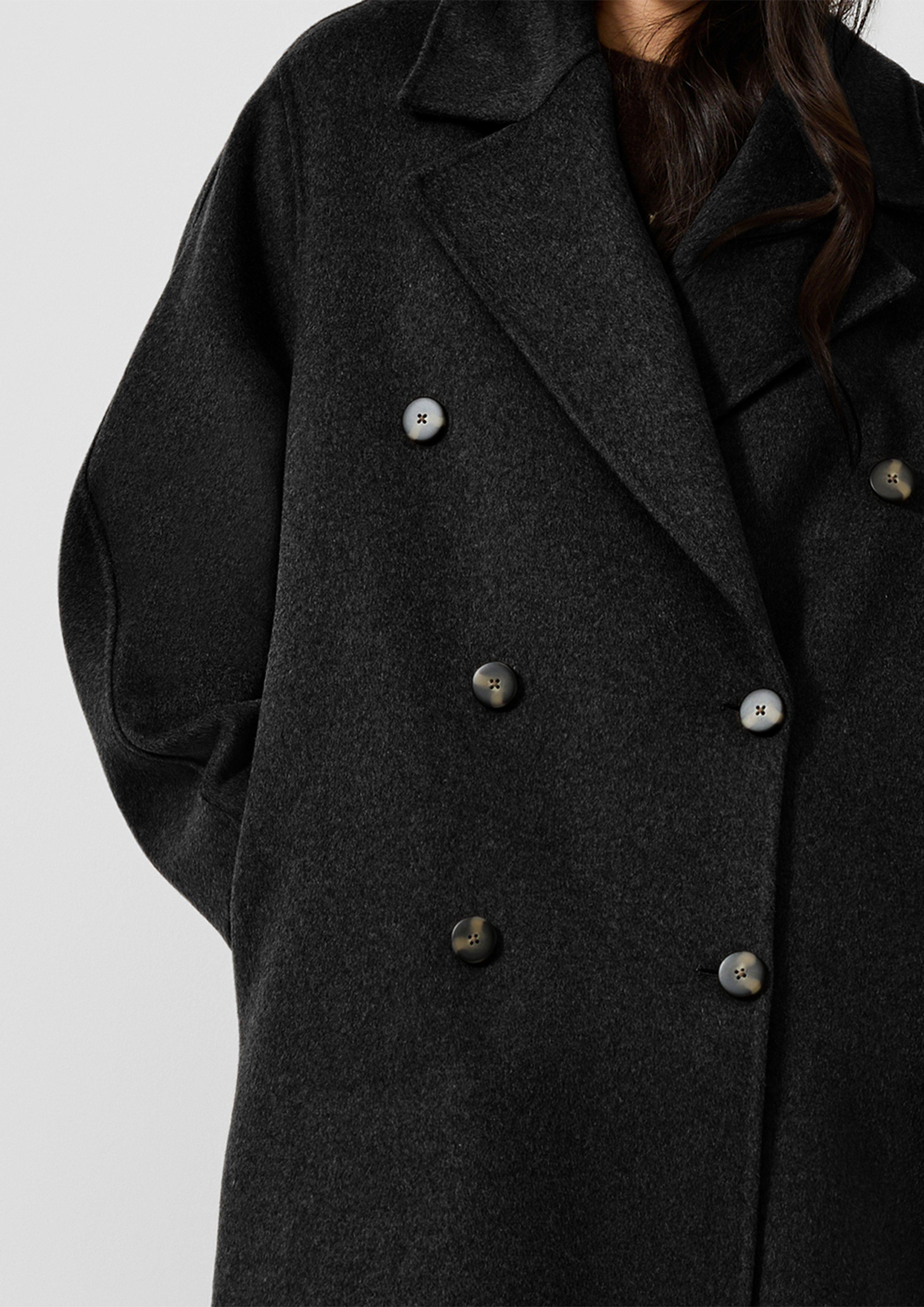 Femmes Manteau d'extérieur en noir de QS