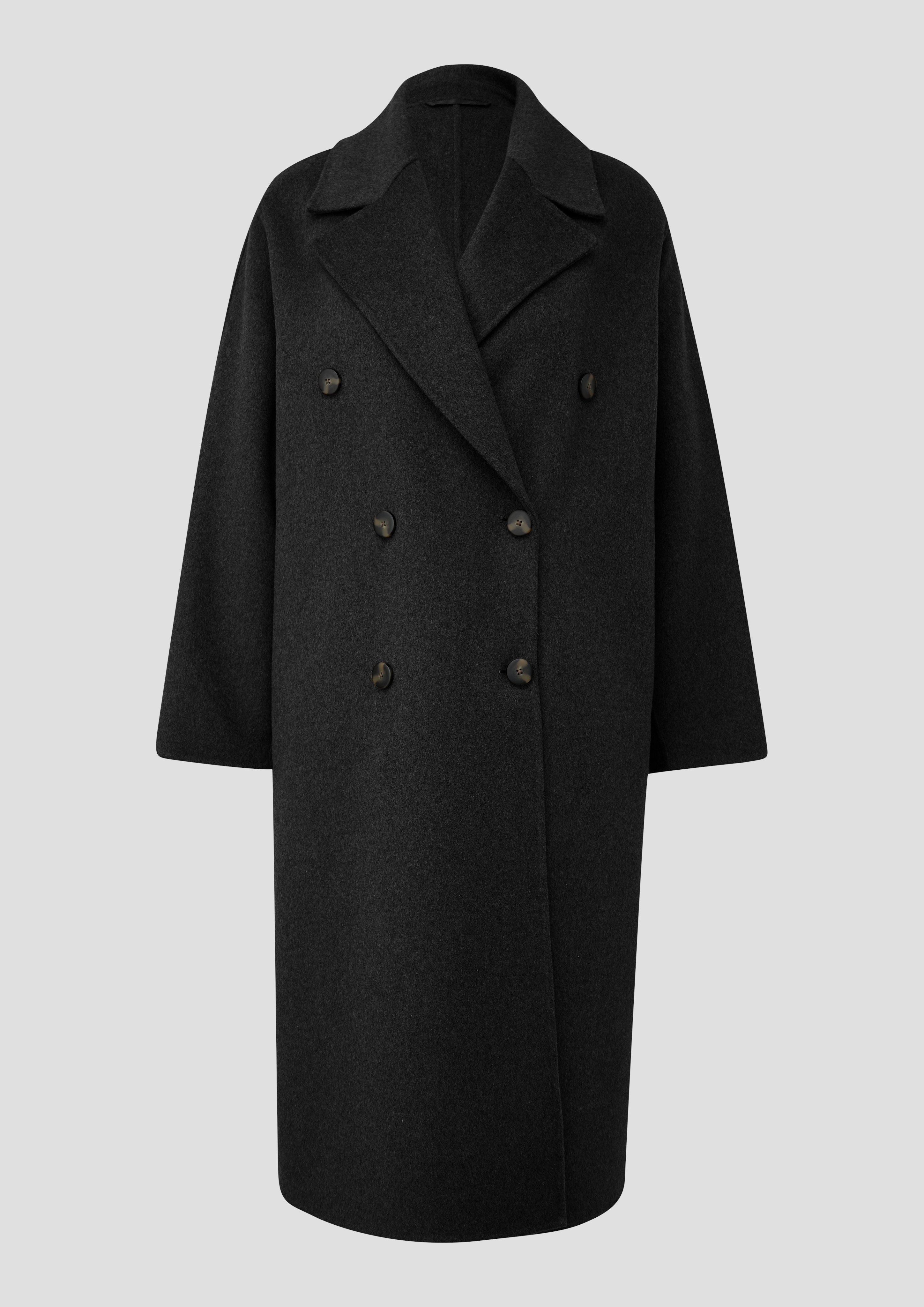 Femmes Manteau d'extérieur en noir de QS