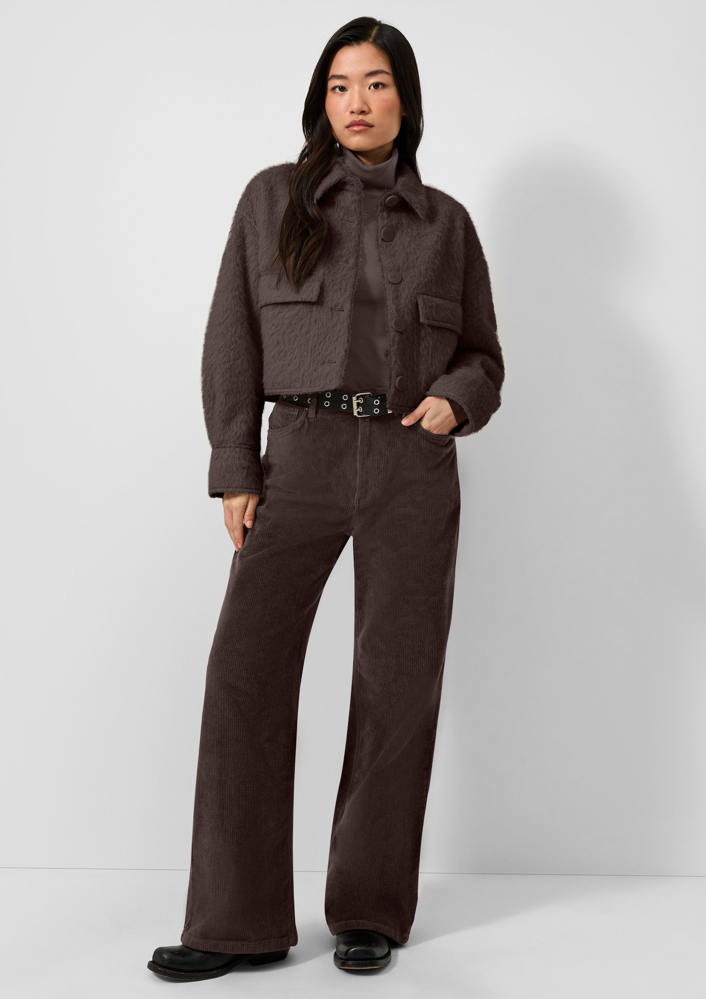 Femmes Veste d'extérieur en brun de QS