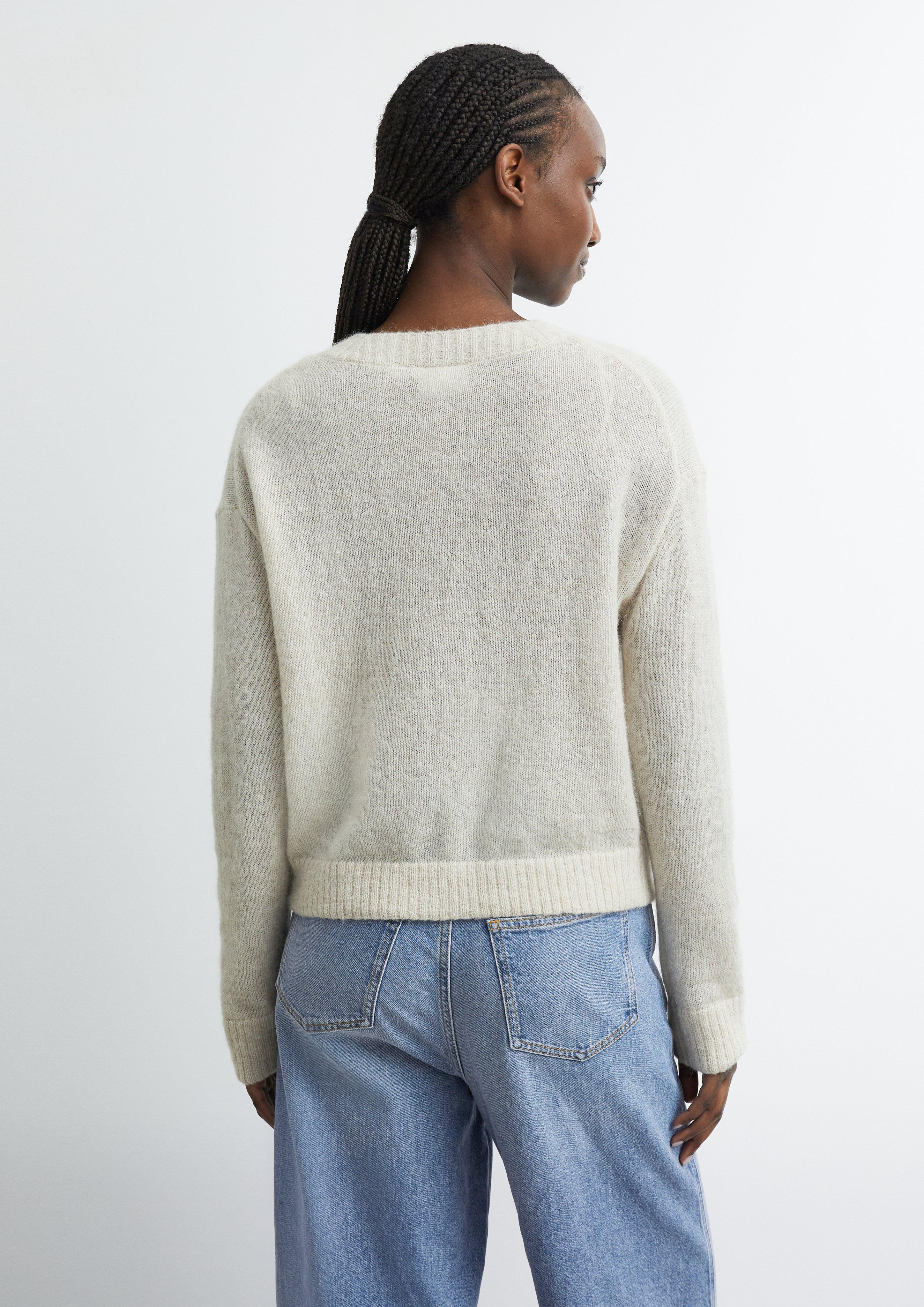 Leichter Cardigan aus Alpakamix in beige von COMMA