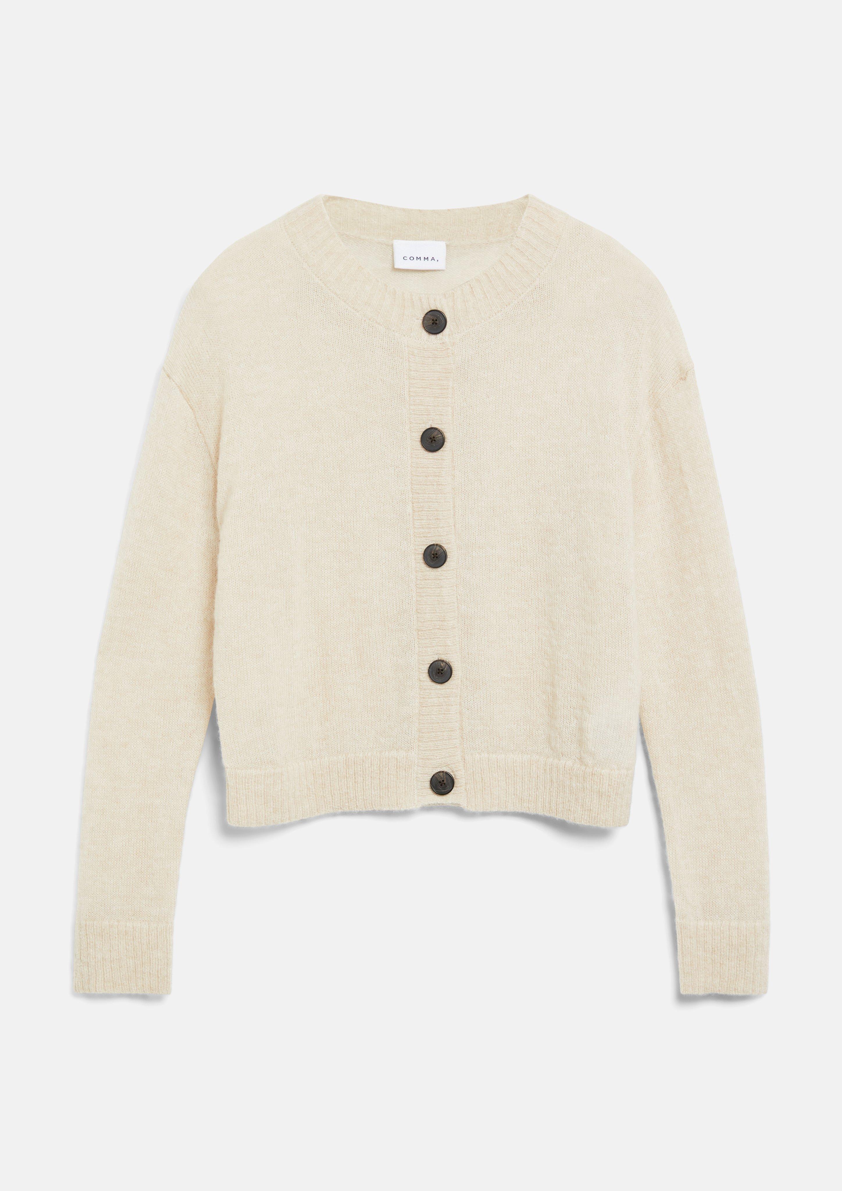 Lightweight cardigan made from an alpaca blend in beige by COMMA