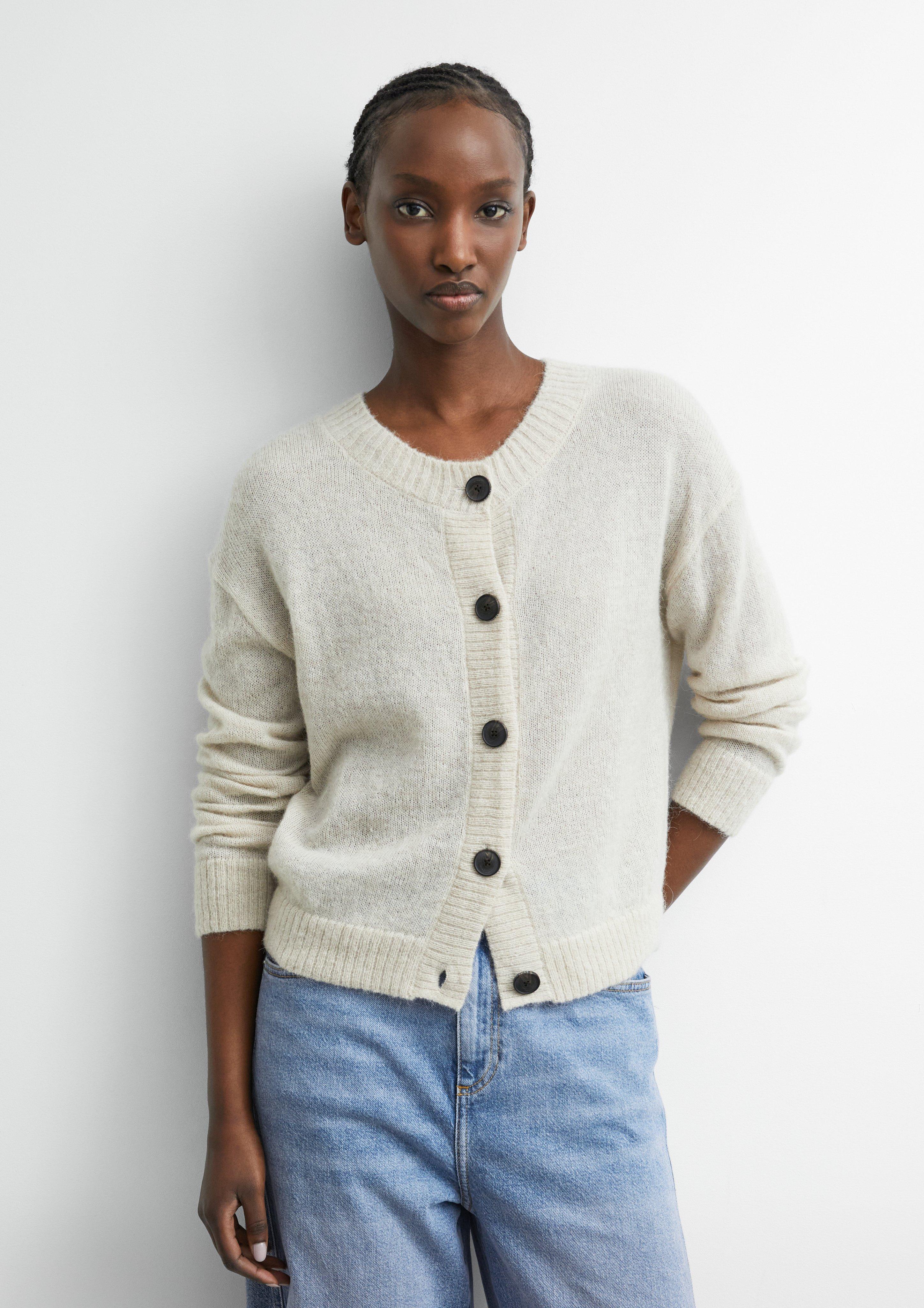 Leichter Cardigan aus Alpakamix in beige von COMMA