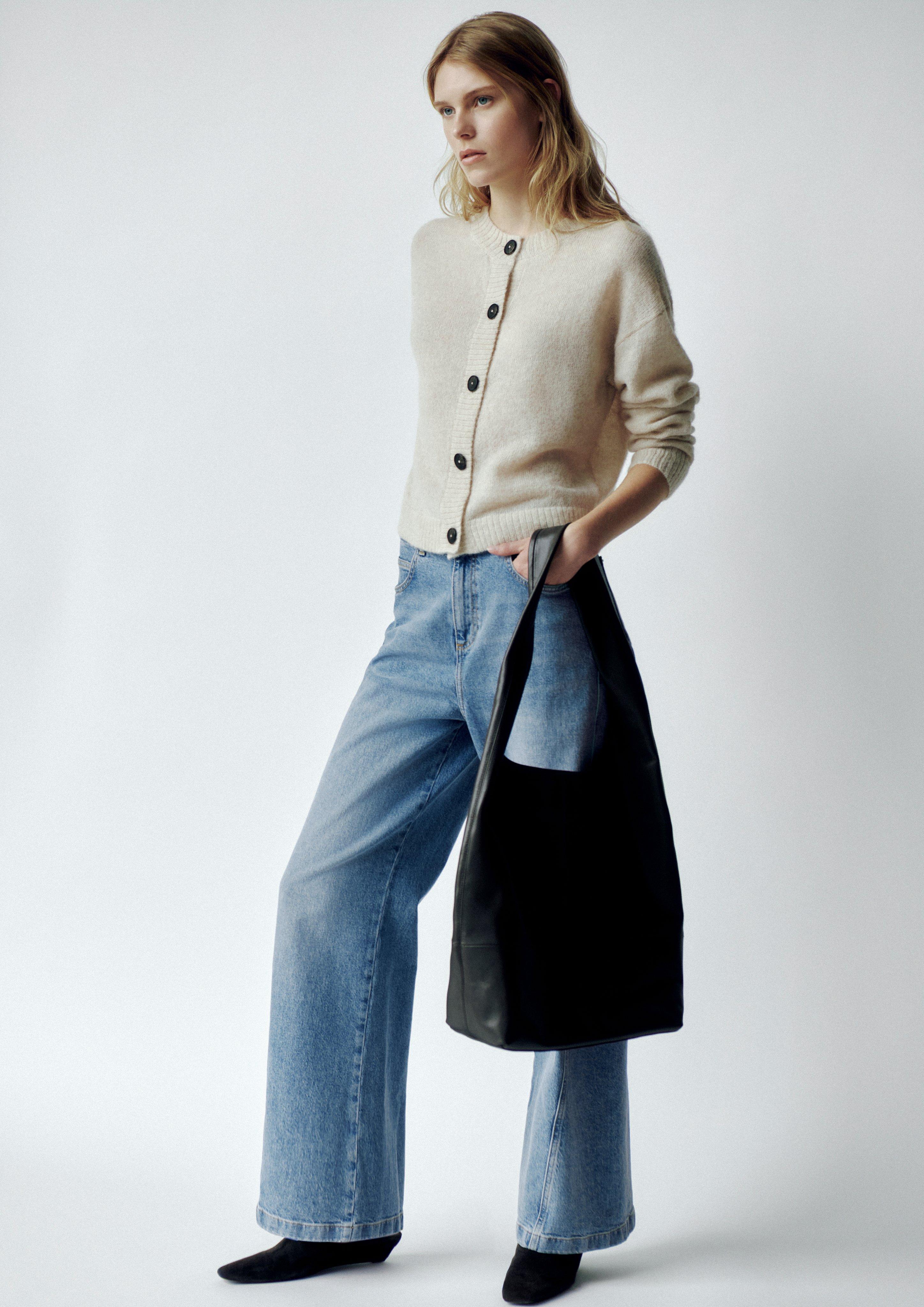 Lightweight cardigan made from an alpaca blend in light beige by COMMA