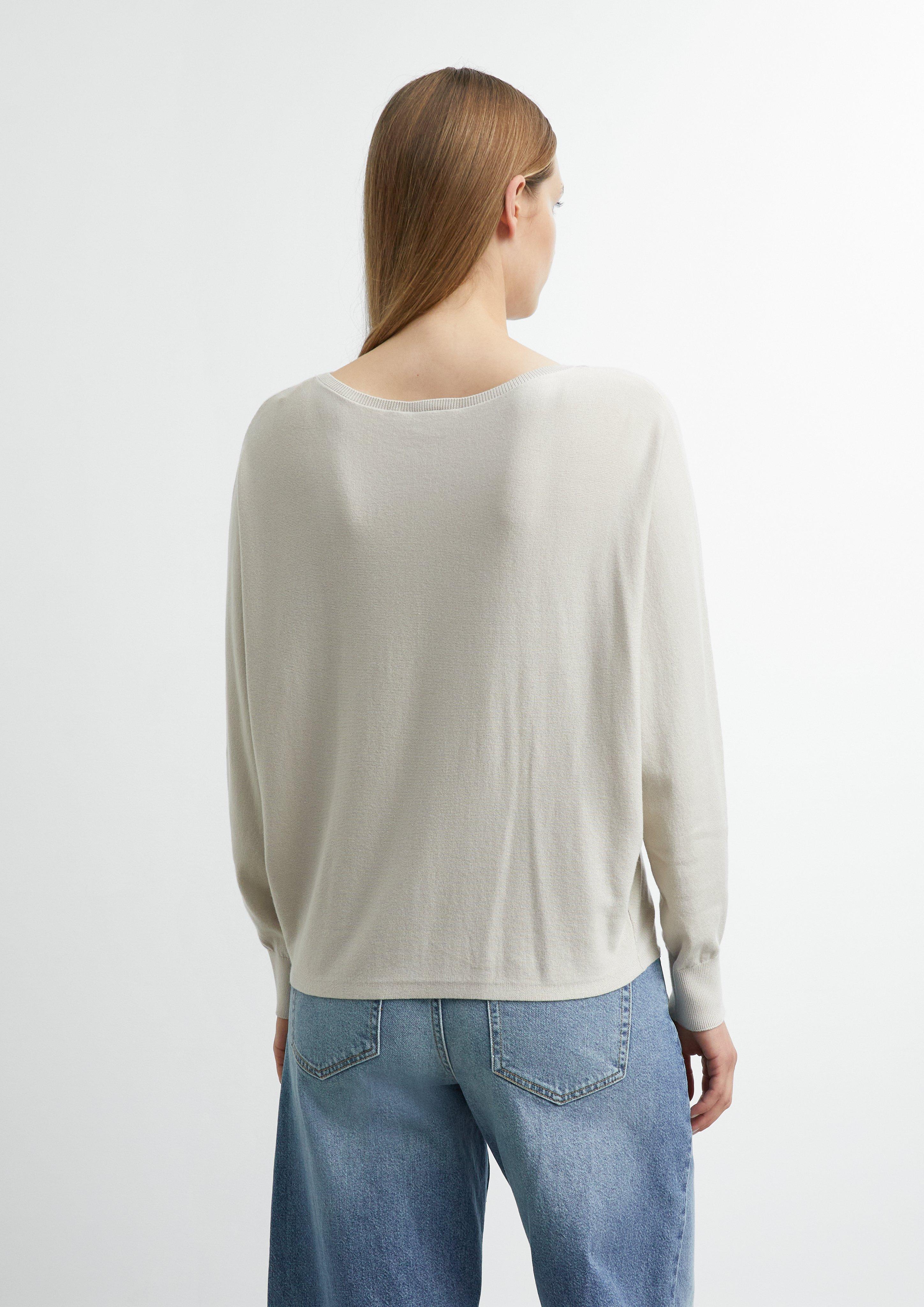 Feinstrickpullover aus Viskosemix mit Fledermaus-Ärmeln in beige von COMMA