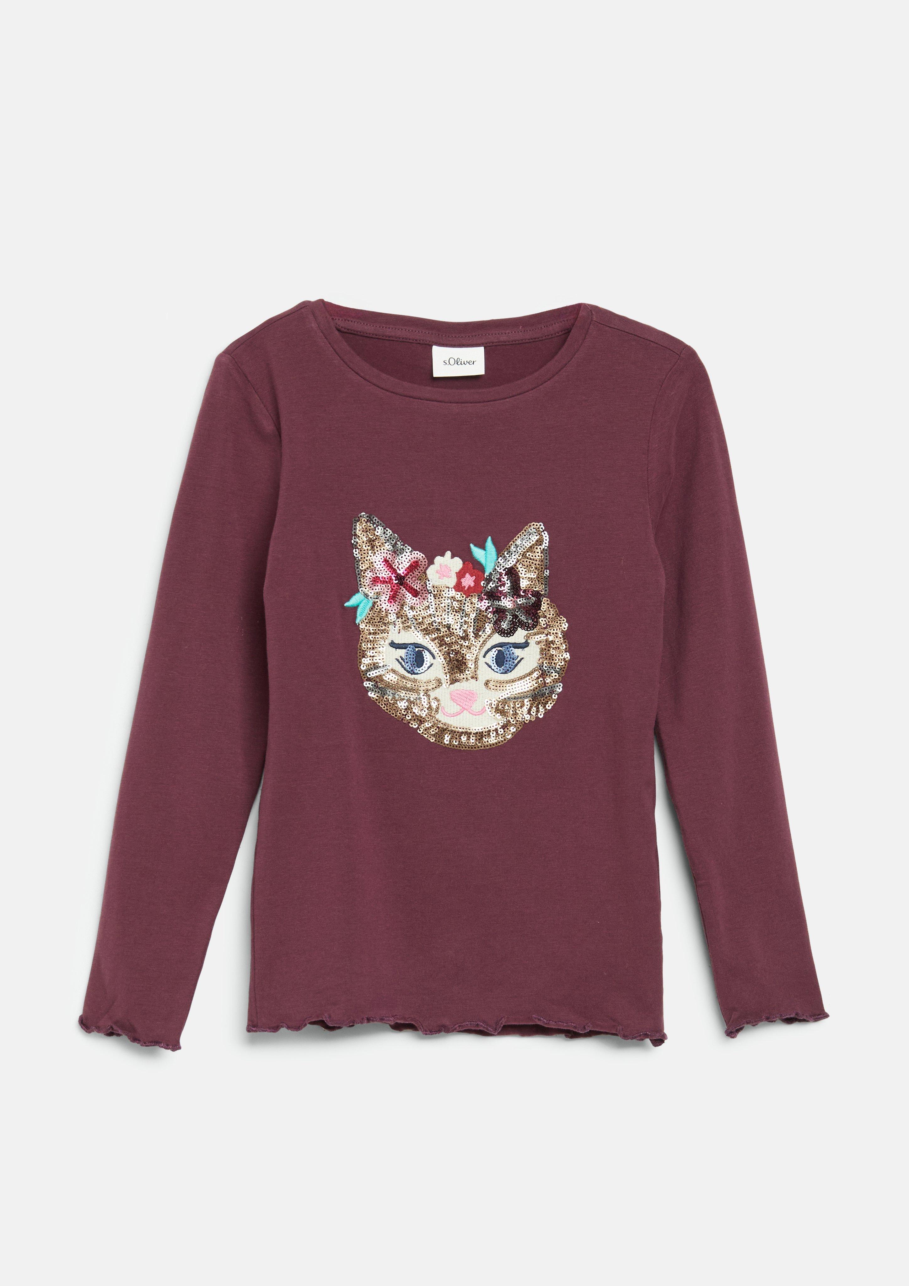 T-Shirt in bordeaux by s.Oliver