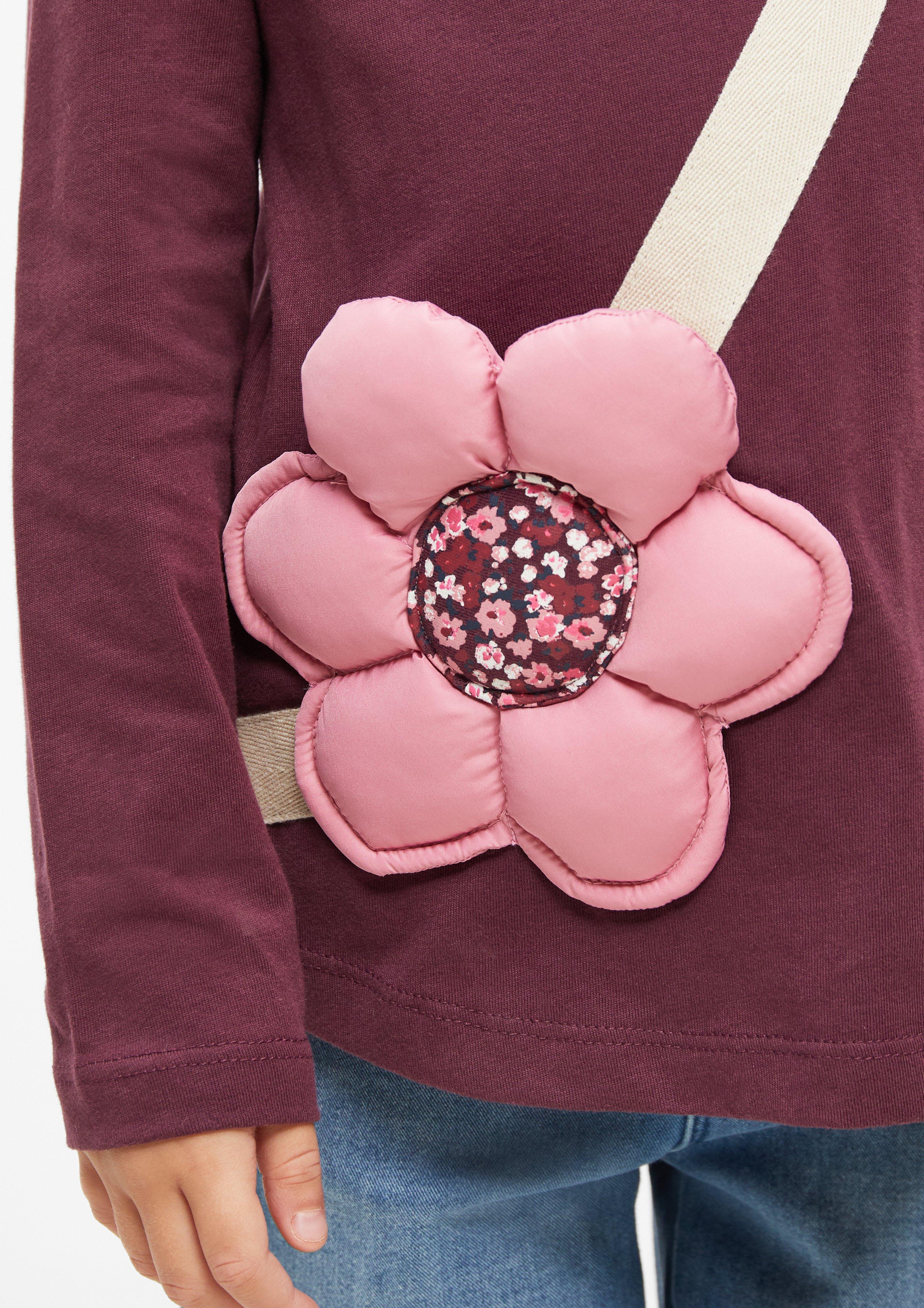Kids Long-sleeve shirt with an appliquéd pocket in red by s.Oliver