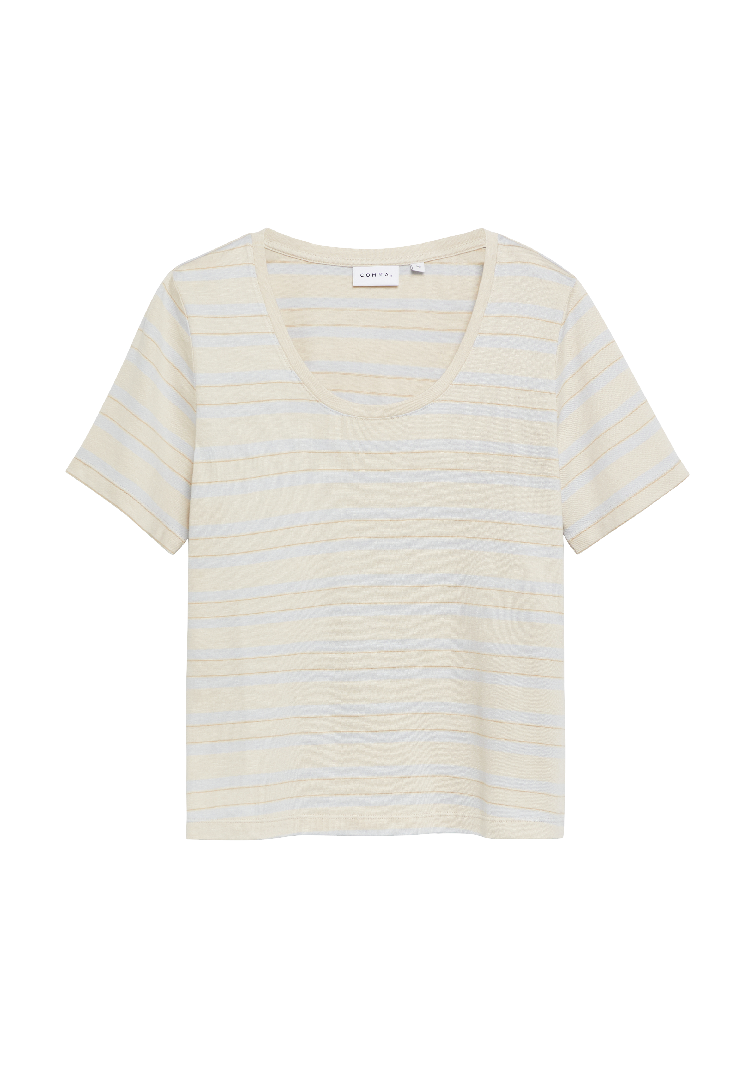 Gestreiftes T-Shirt aus Baumwoll-Modal-Mix