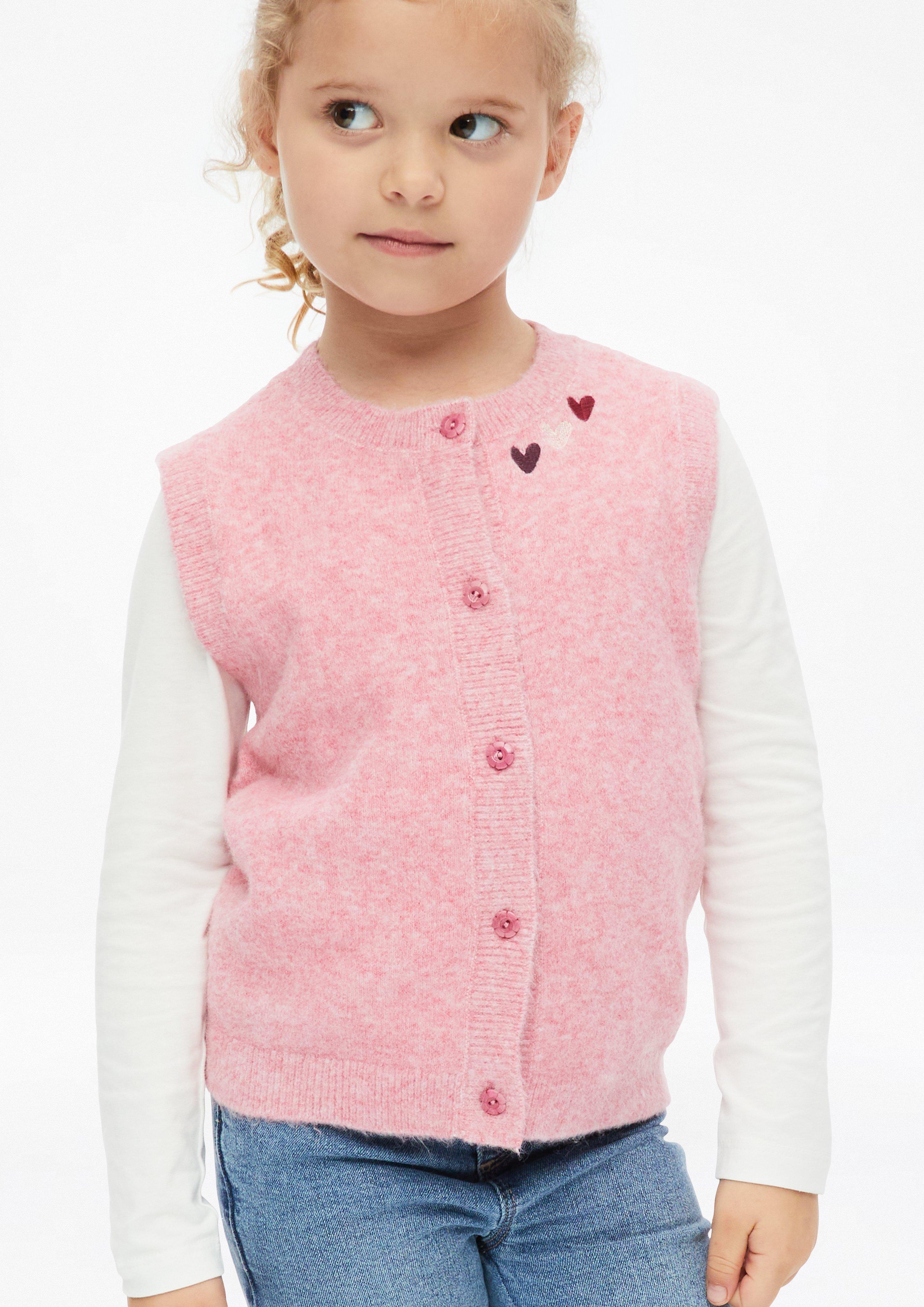 Kinder Strickjacke in pink von s.Oliver