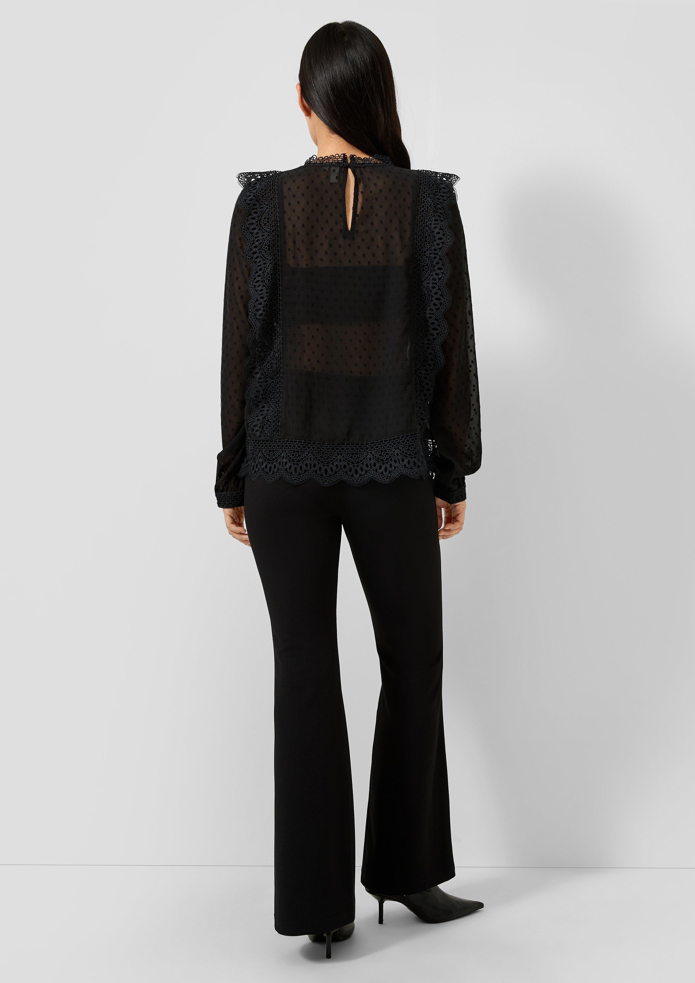 Dames Bluse in zwart van QS