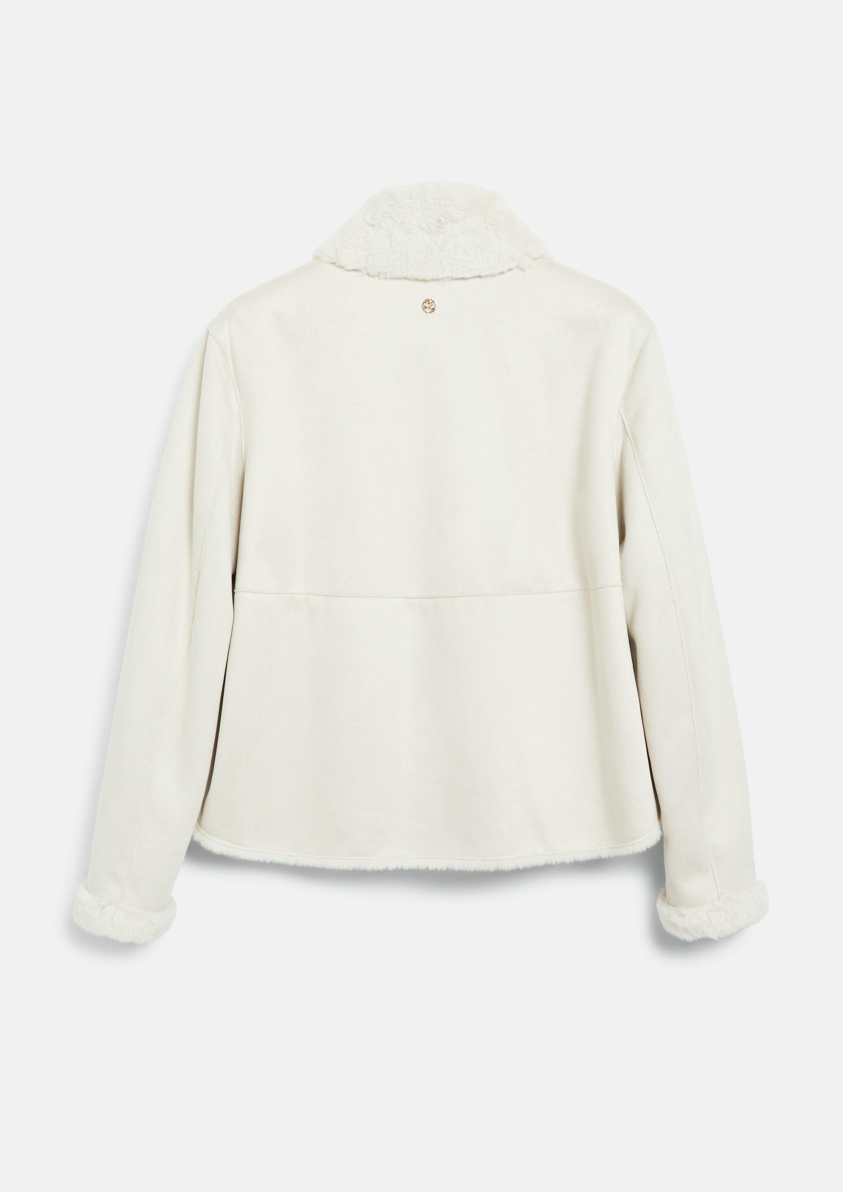 Damen Fake-Fur-Wendejacke in creme von s.Oliver BLACK LABEL