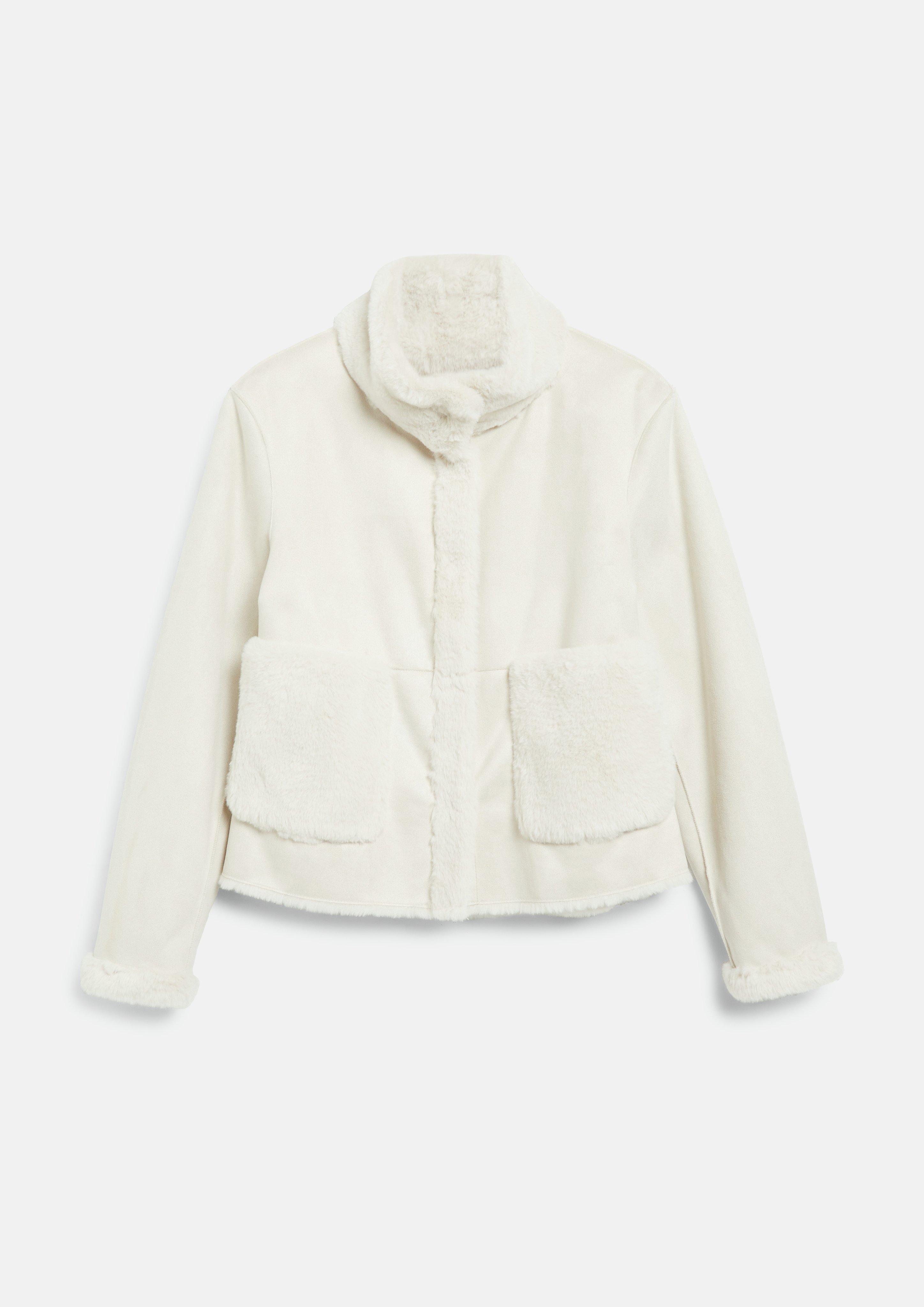 Fake-Fur-Wendejacke in Farbe creme von s.Oliver BLACK LABEL