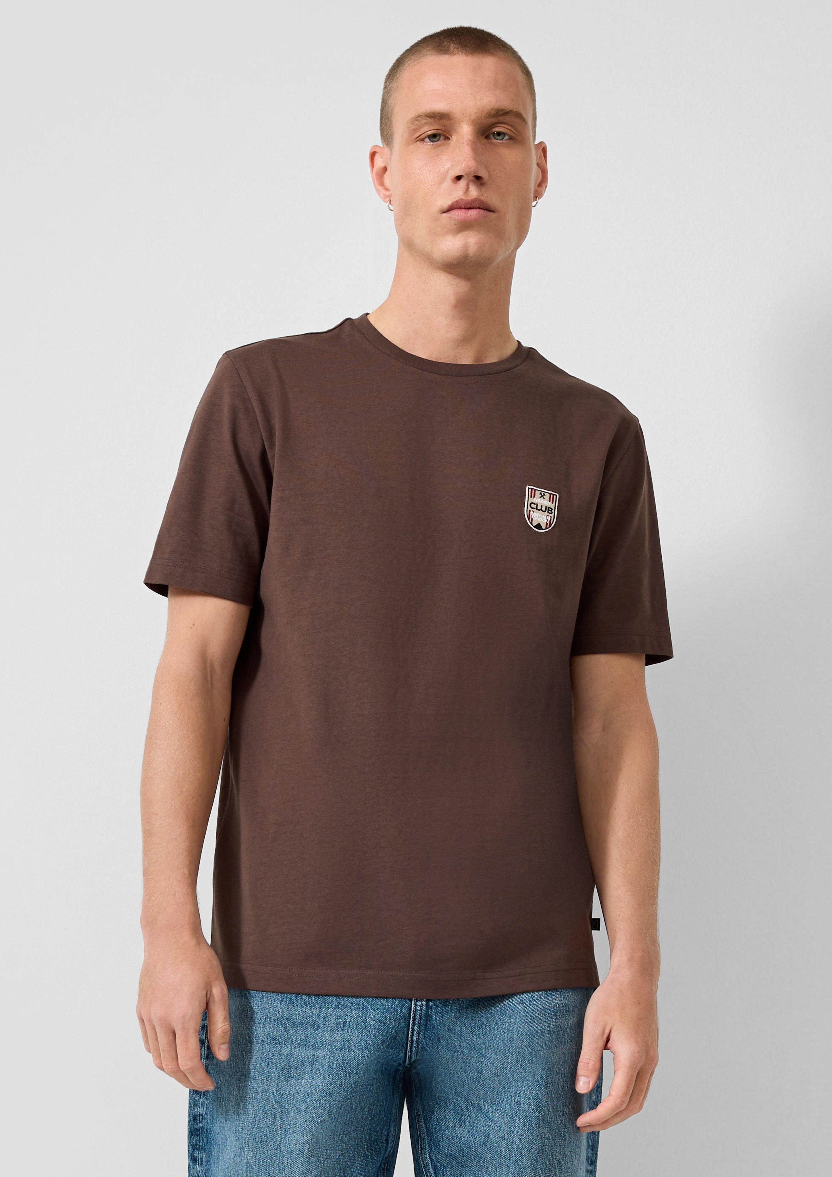 Herren T-Shirt in dunkelbraun von QS
