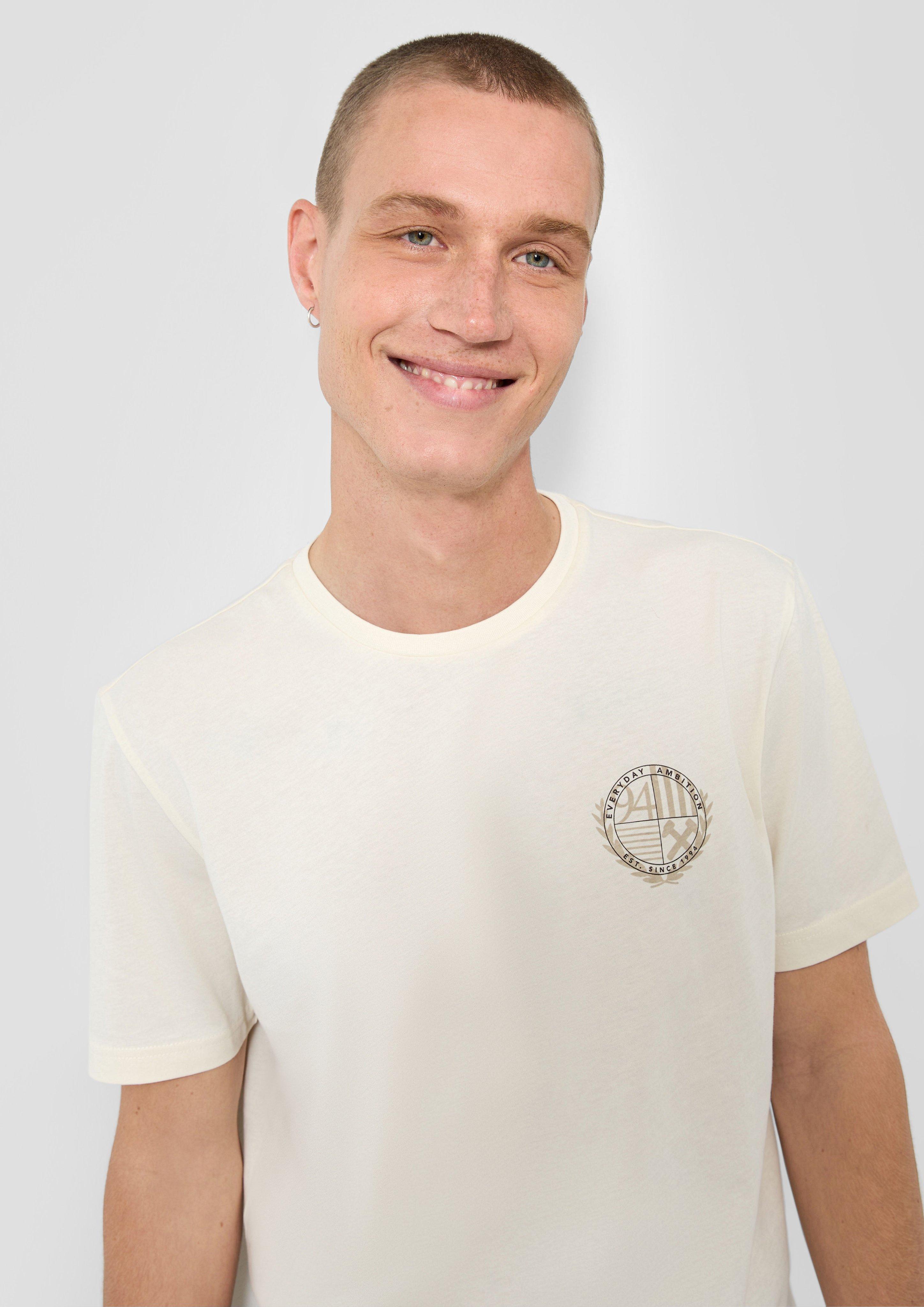 Herren T-Shirt in creme von QS