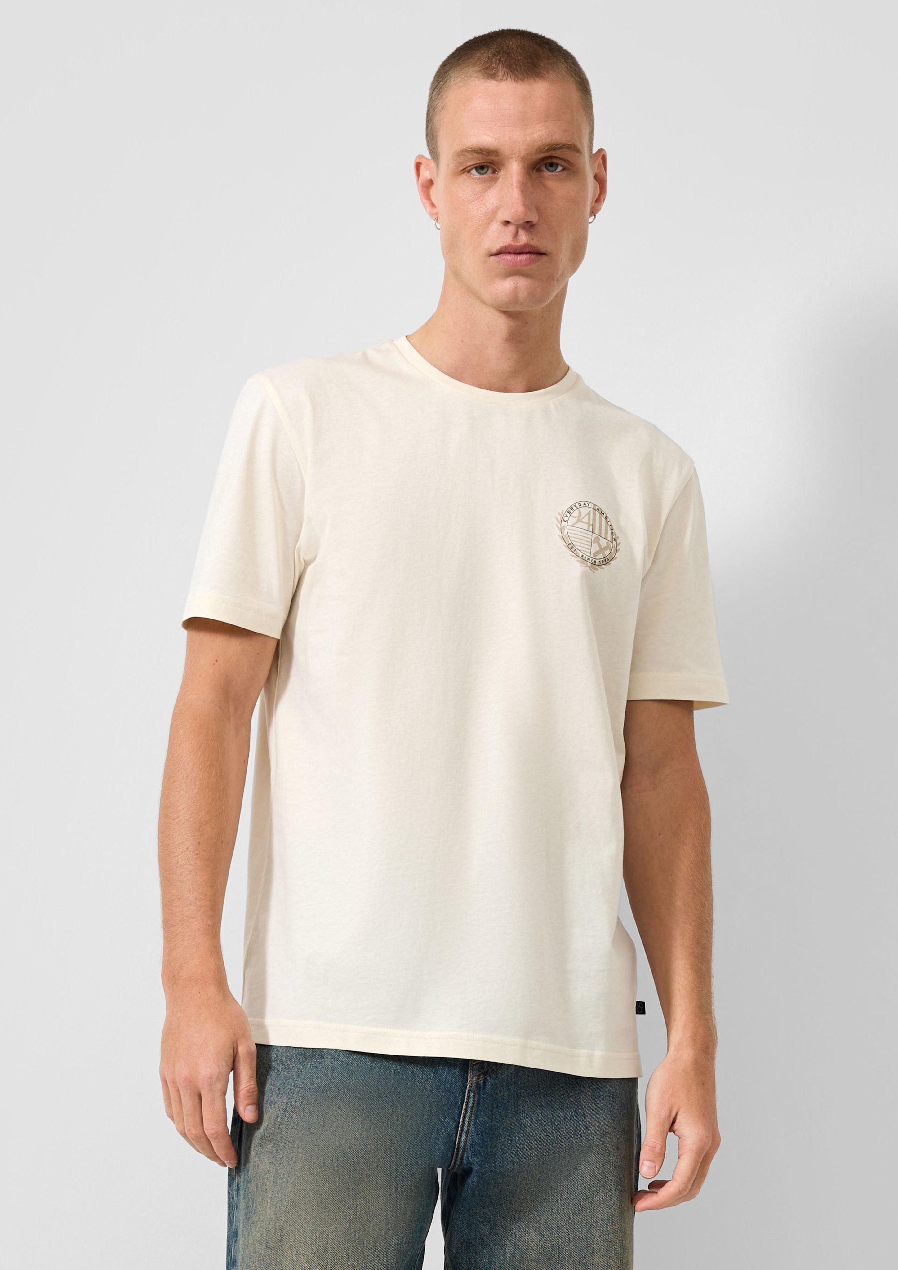 Herren T-Shirt in creme von QS