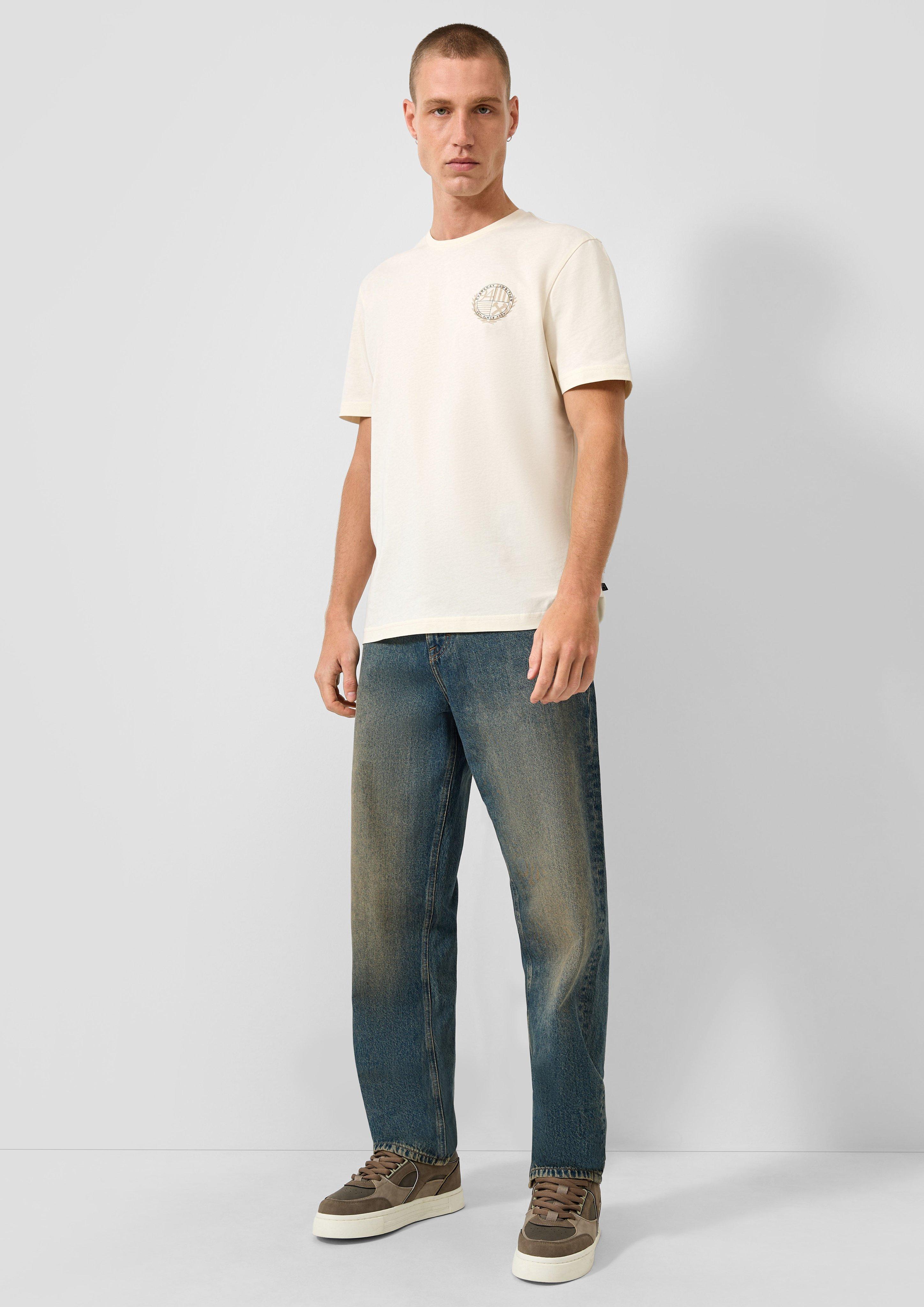 Herren T-Shirt in creme von QS