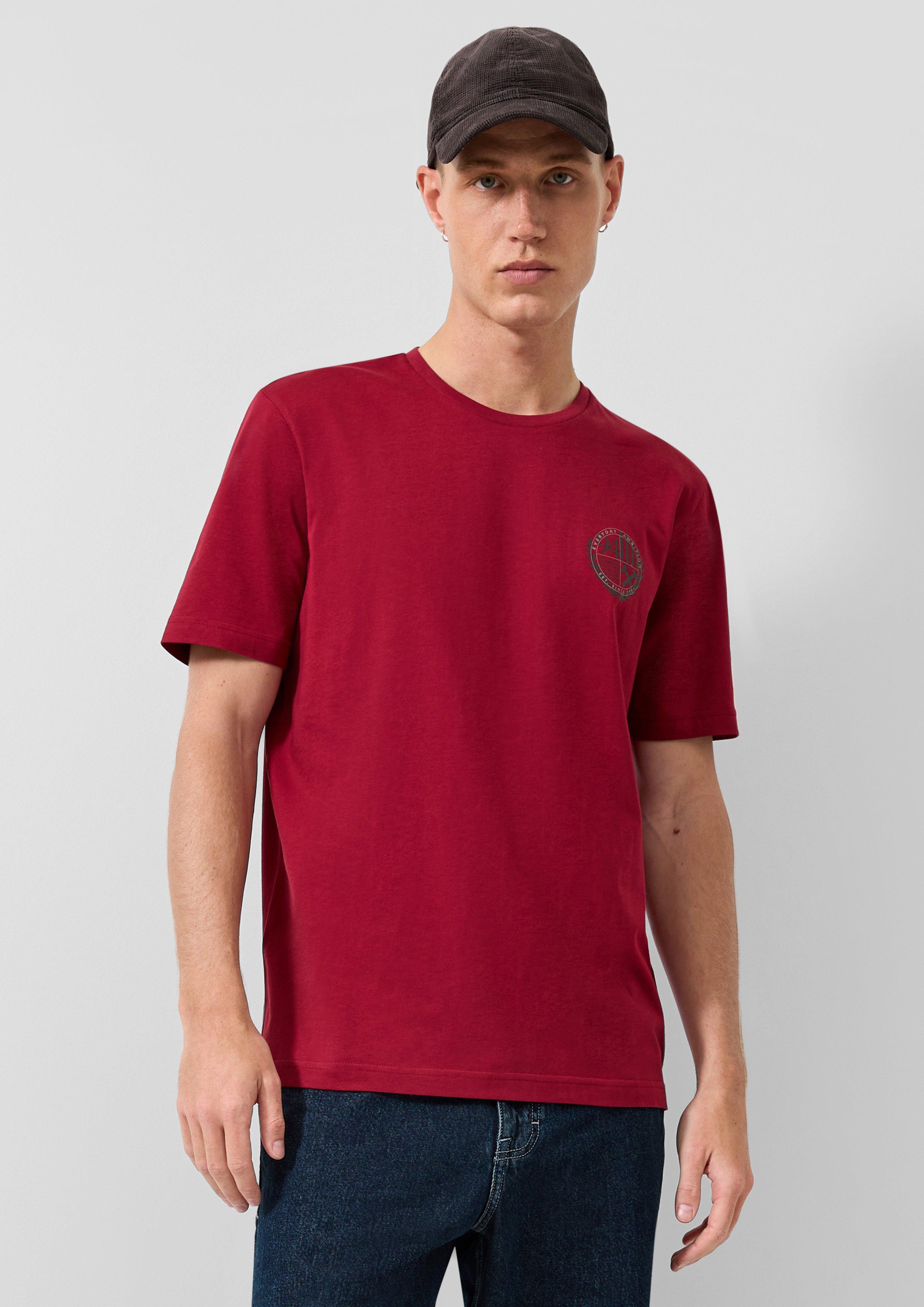 Herren T-Shirt in burgund von QS
