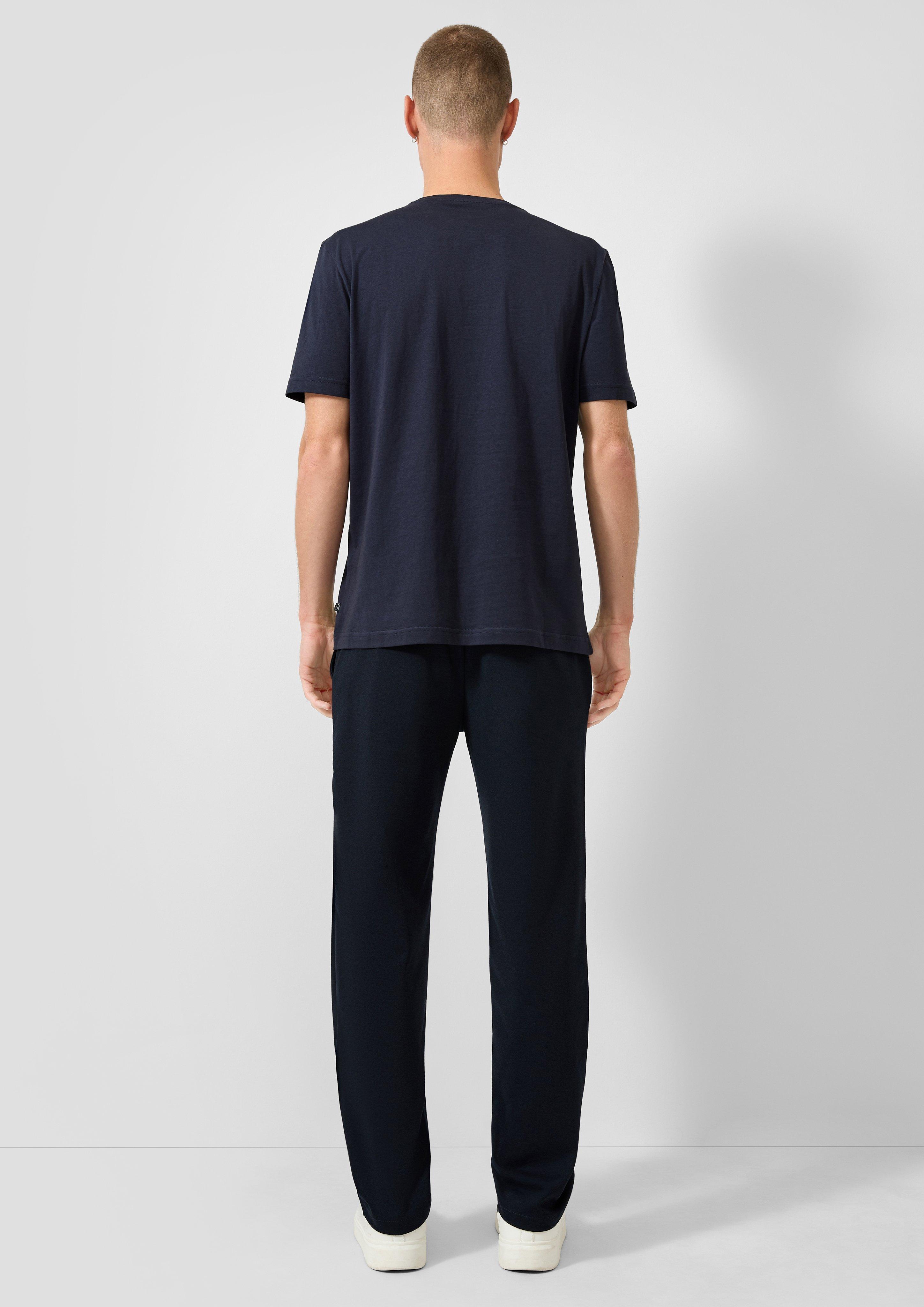 Heren T-shirt in blauw van QS