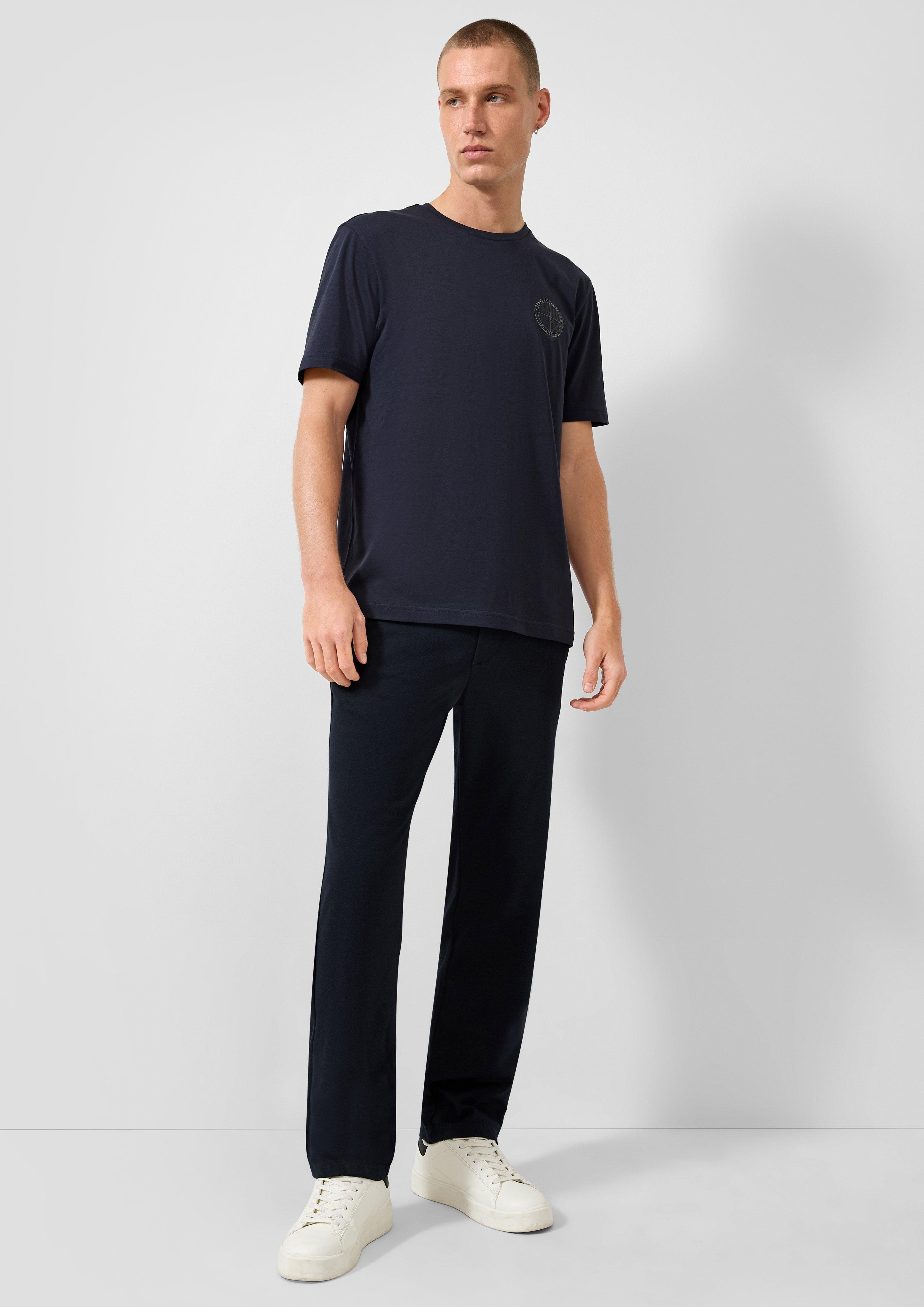 Heren T-shirt in blauw van QS