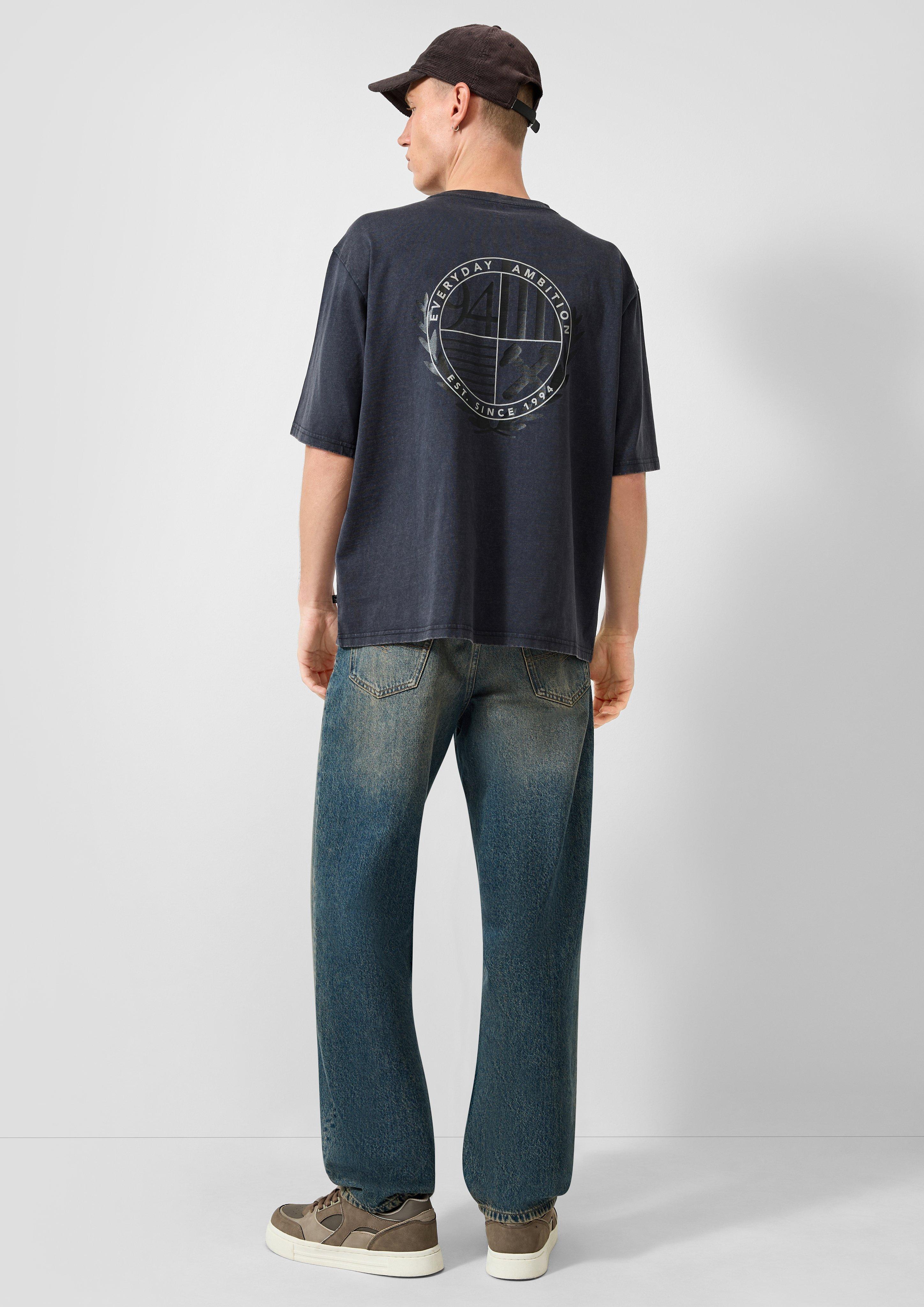 Heren T-Shirt in blauw van QS