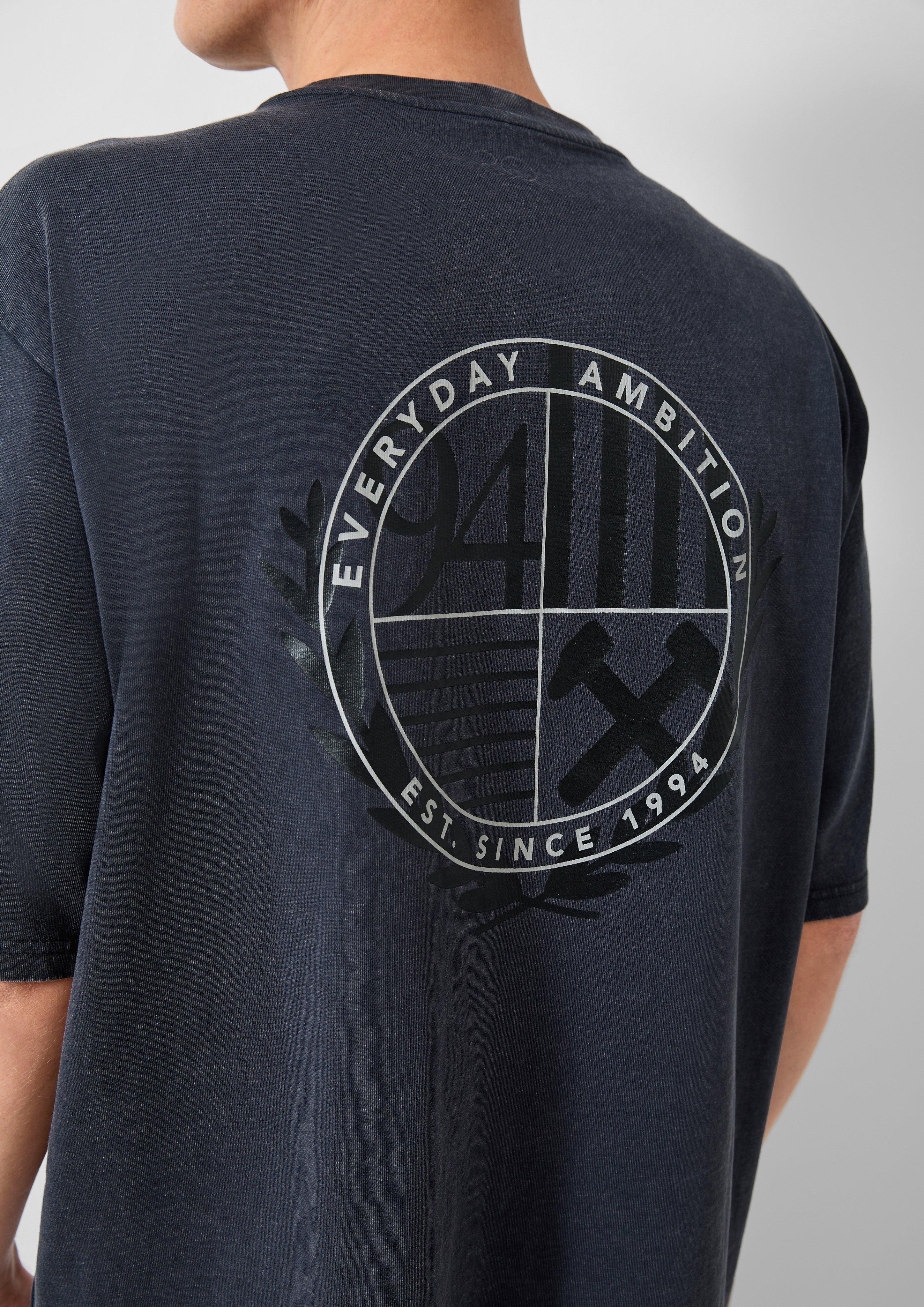 Heren T-Shirt in blauw van QS