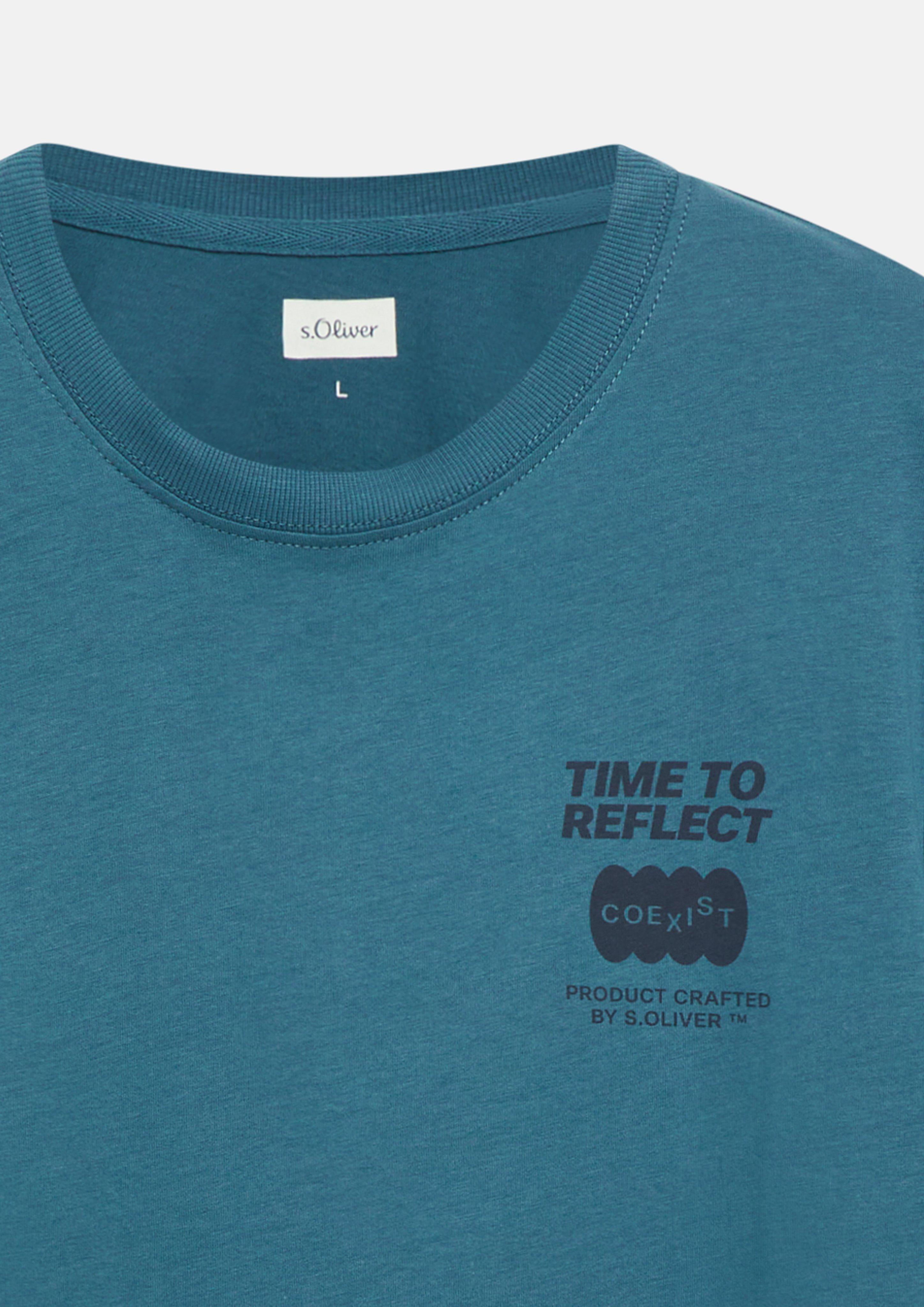 Heren T-Shirt in blauw van s.Oliver