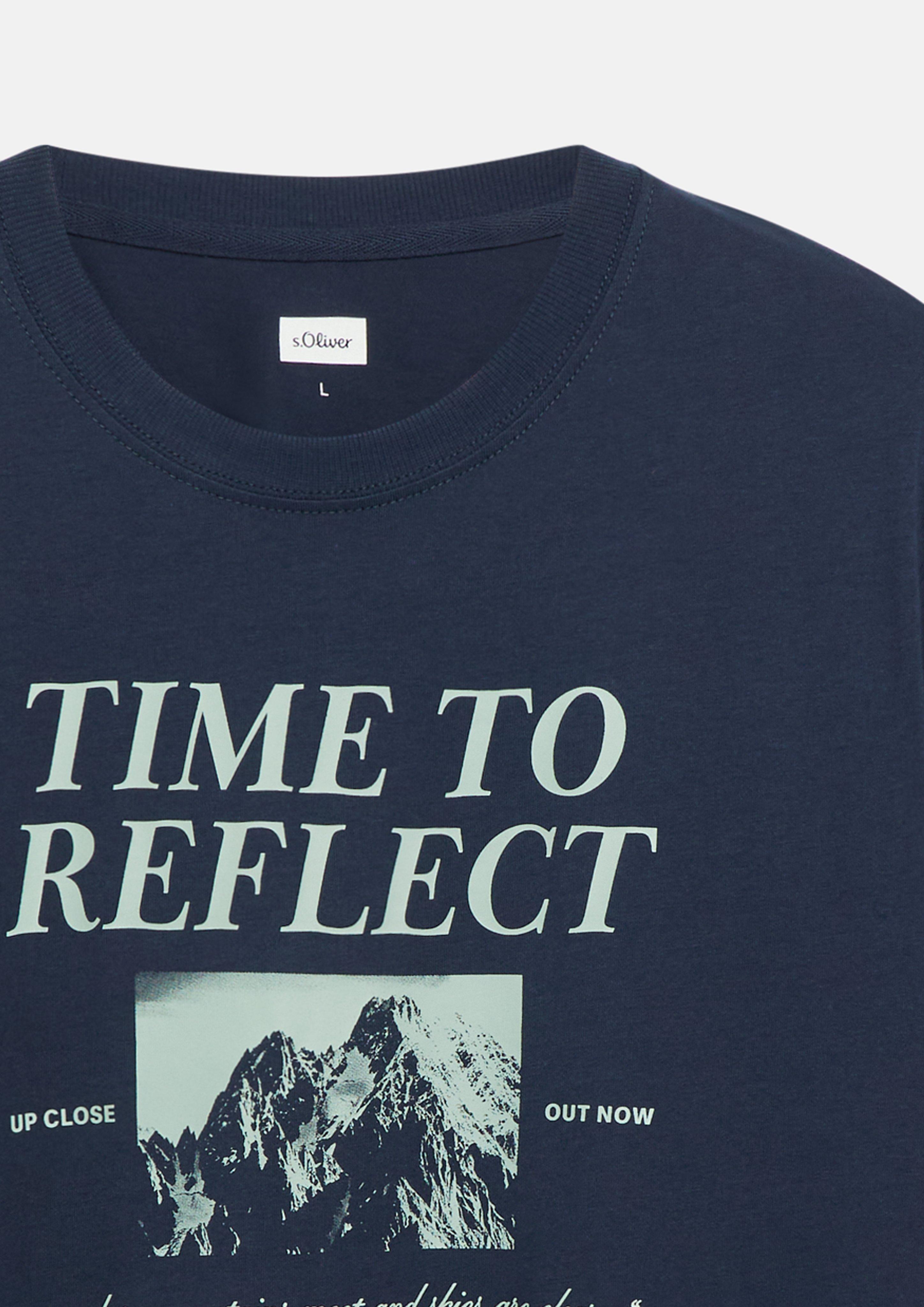 Heren T-Shirt in blauw van s.Oliver