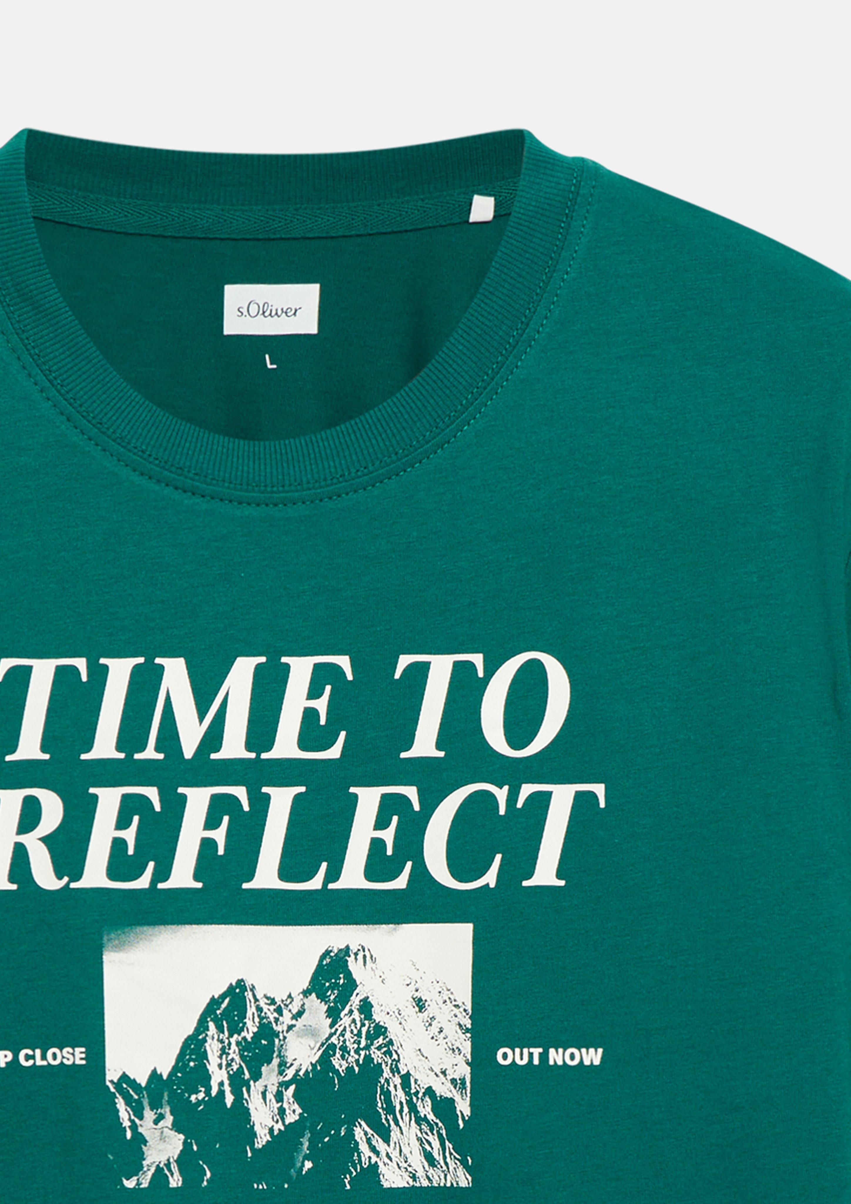 Heren T-Shirt in groen van s.Oliver