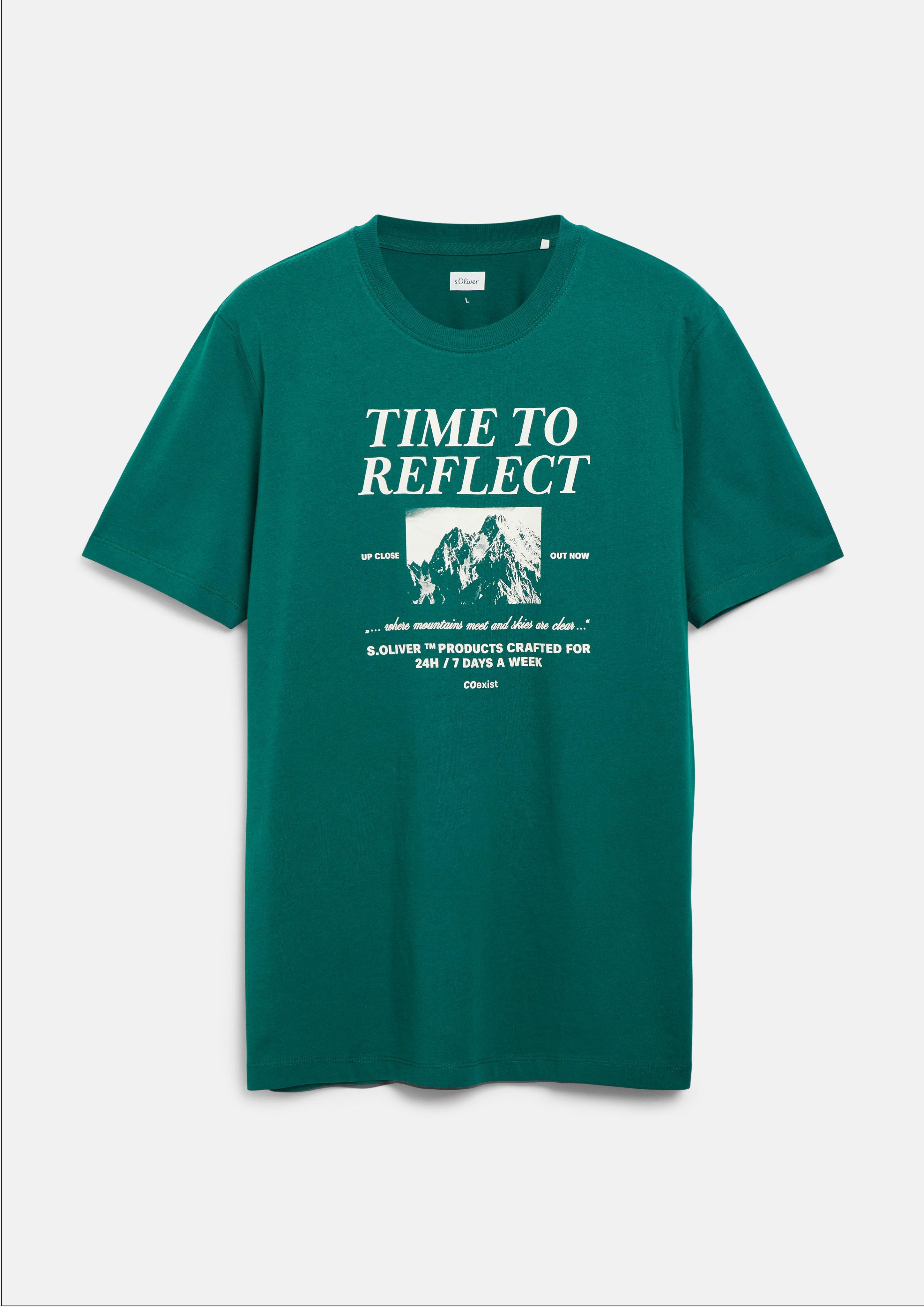 Hommes T-shirt en vert de s.Oliver