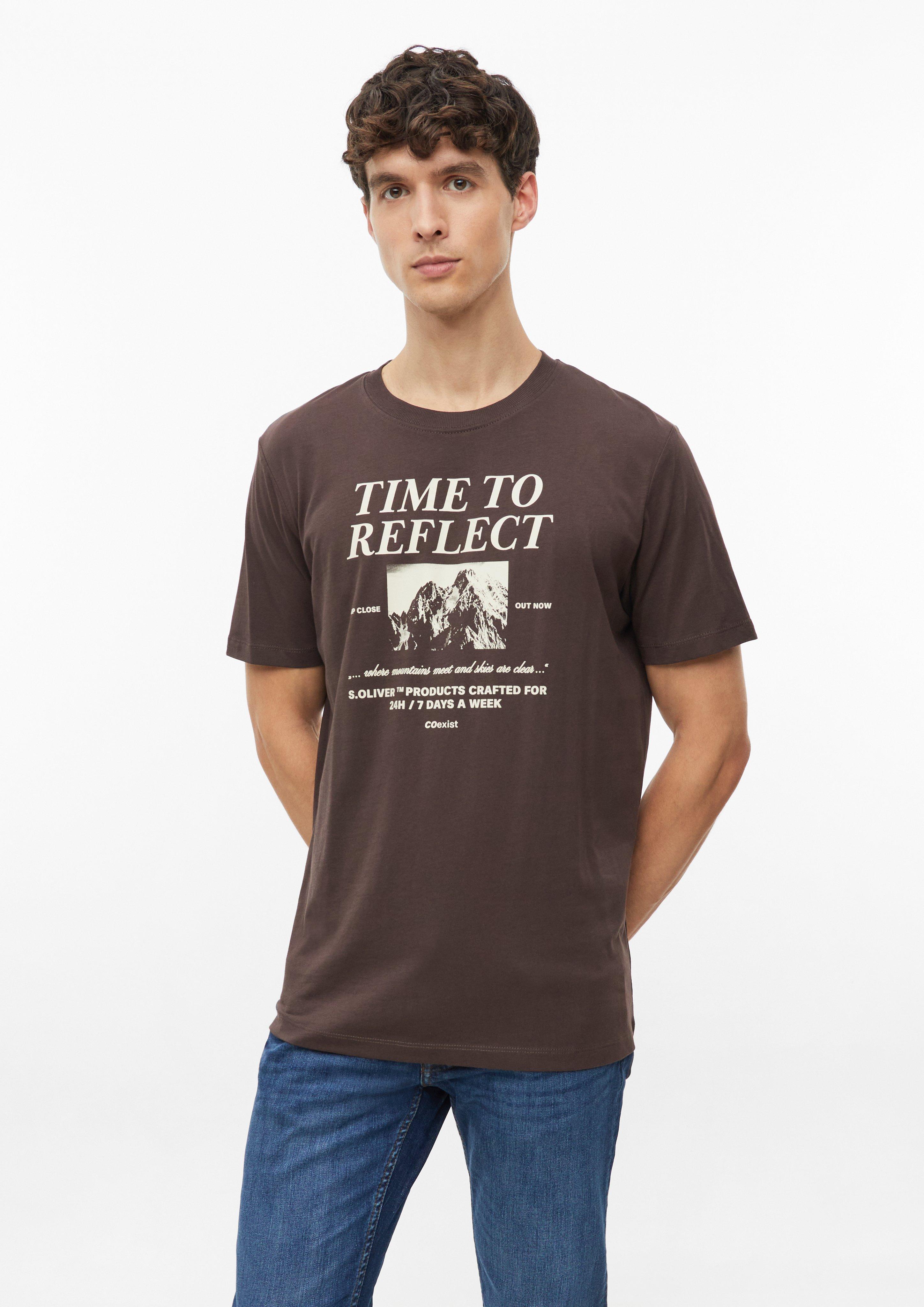 T-shirt en marron foncé de s.Oliver