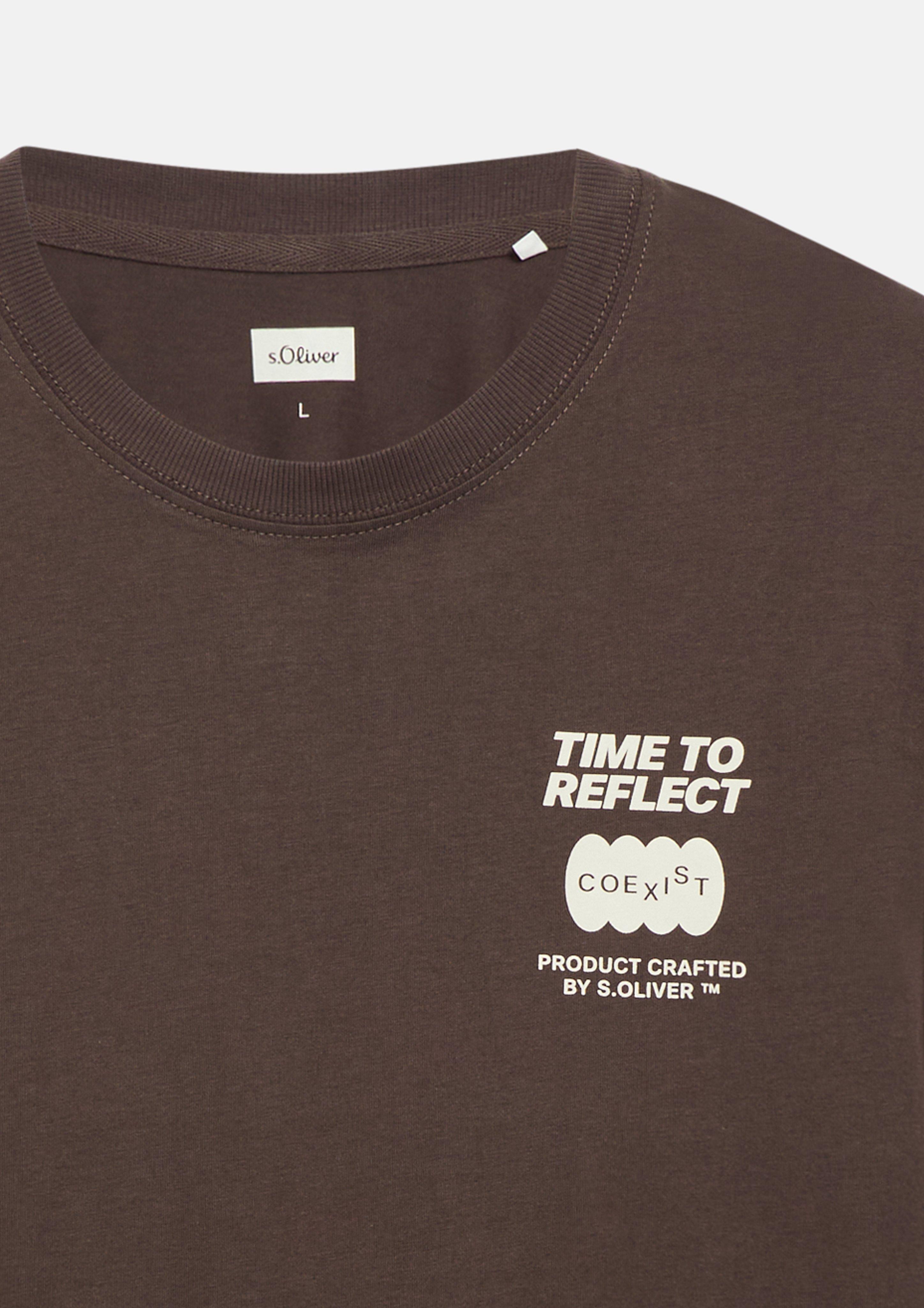 Heren T-Shirt in bruin van s.Oliver