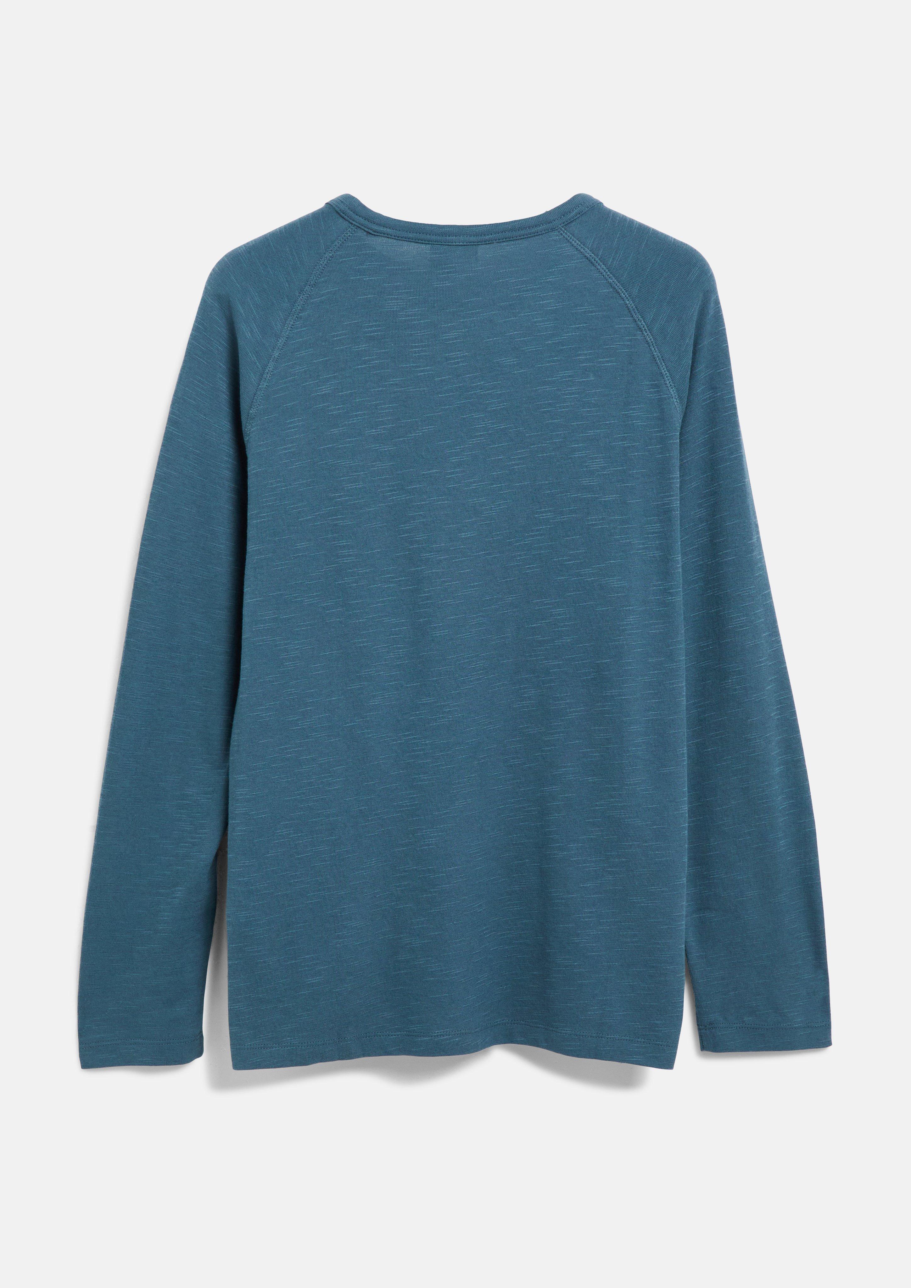 Hommes T-shirt à manches longues raglan en jersey de fil flammé en bleu de s.Oliver