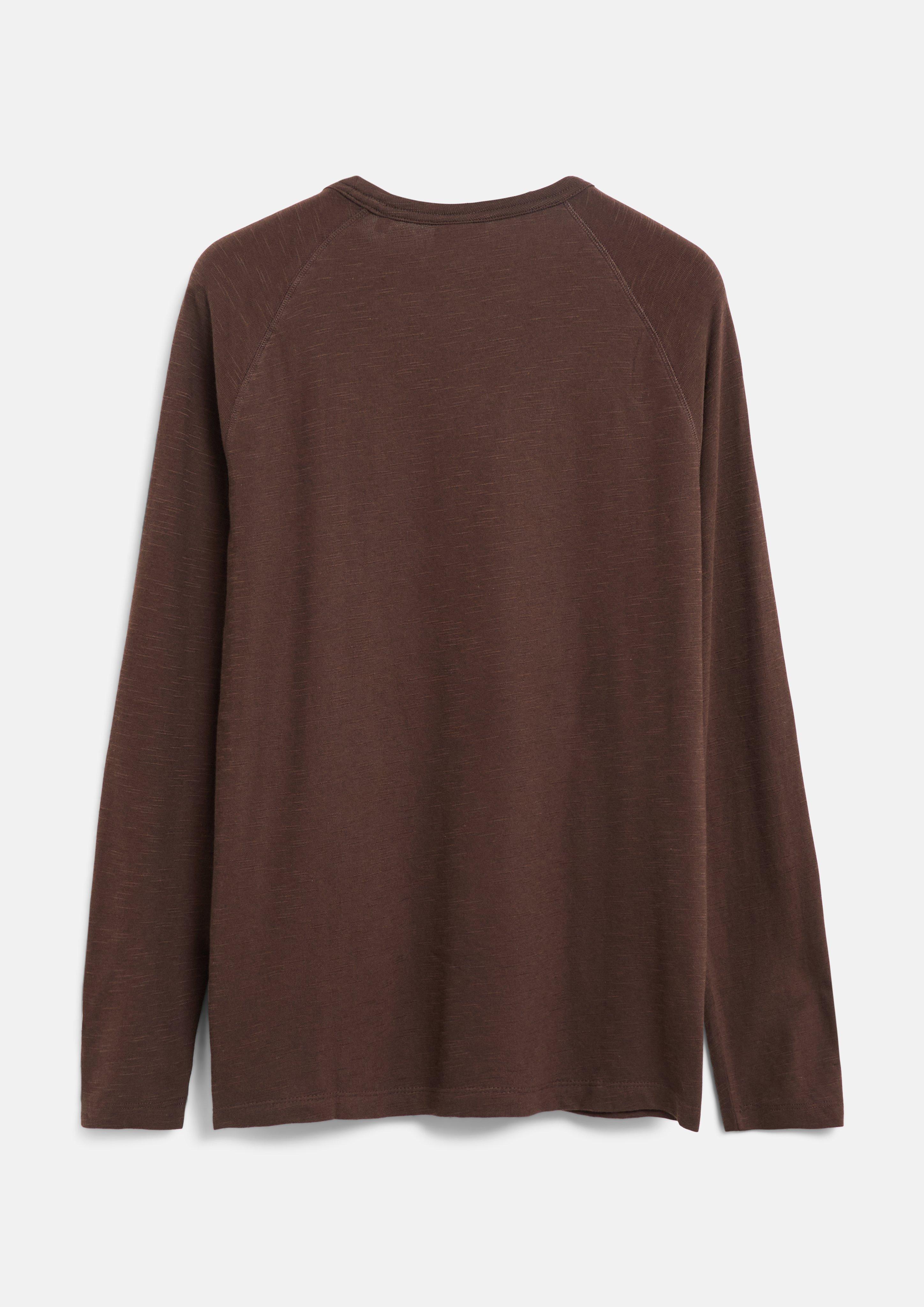 Hommes T-shirt à manches longues raglan en jersey de fil flammé en brun de s.Oliver