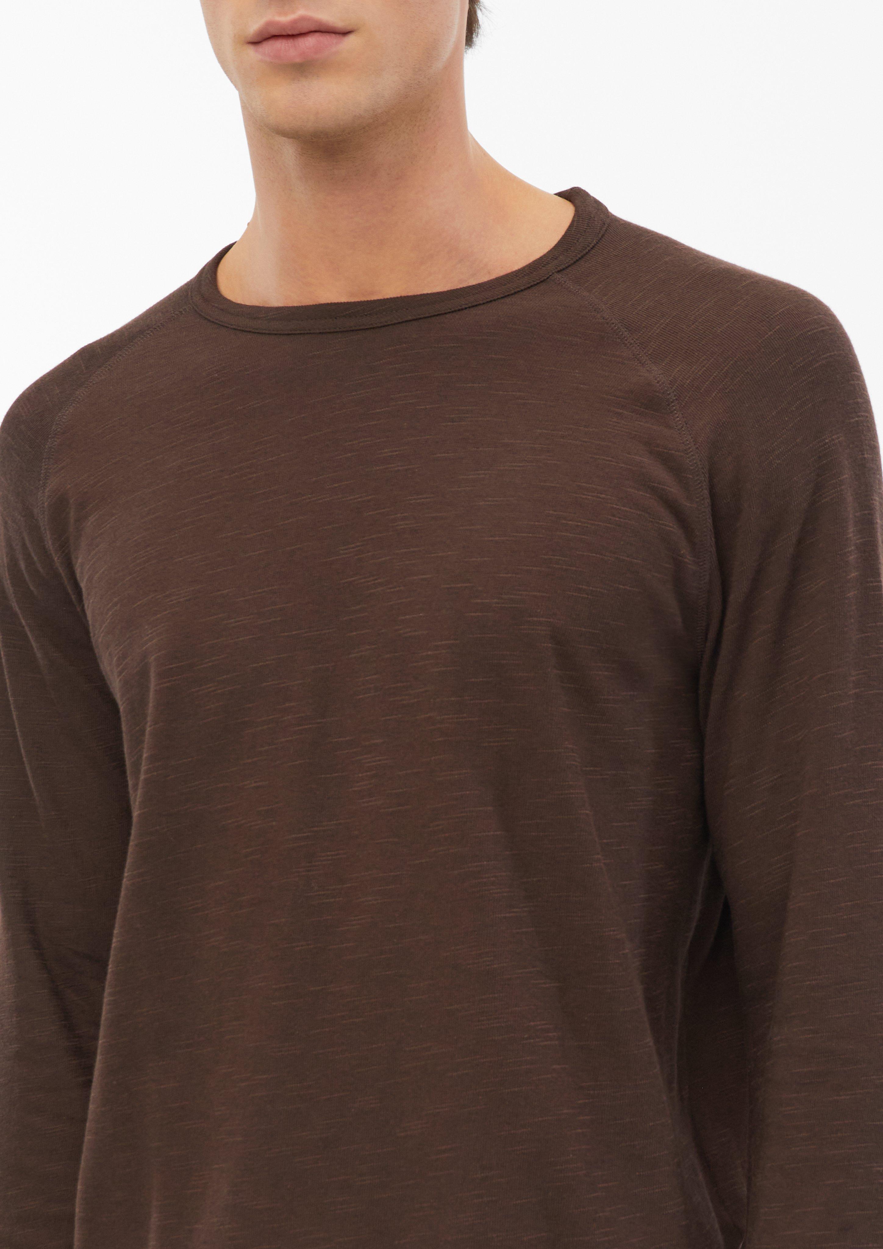 Herren Raglan-Longsleeve aus Flammgarn-Jersey in braun von s.Oliver