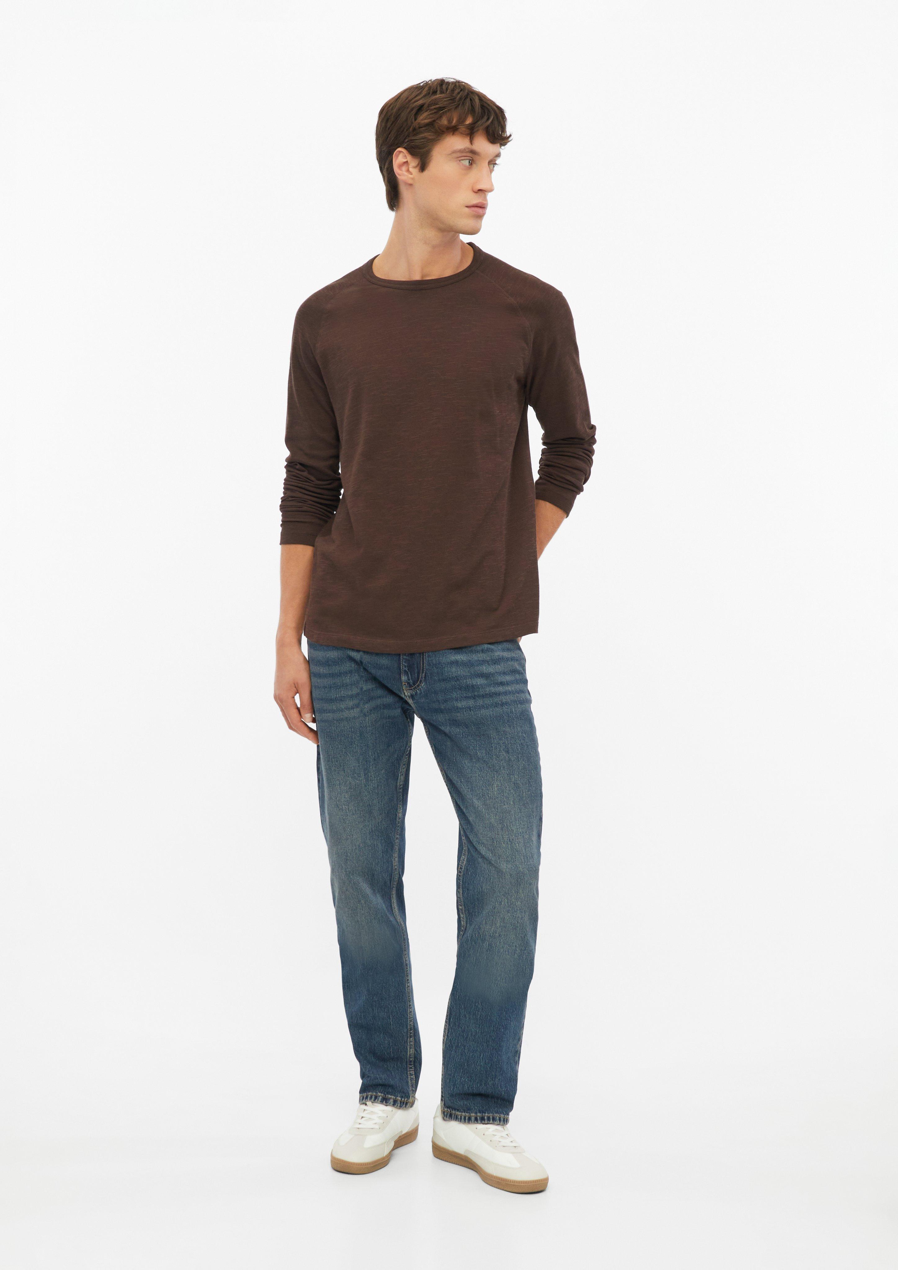 Herren Raglan-Longsleeve aus Flammgarn-Jersey in braun von s.Oliver