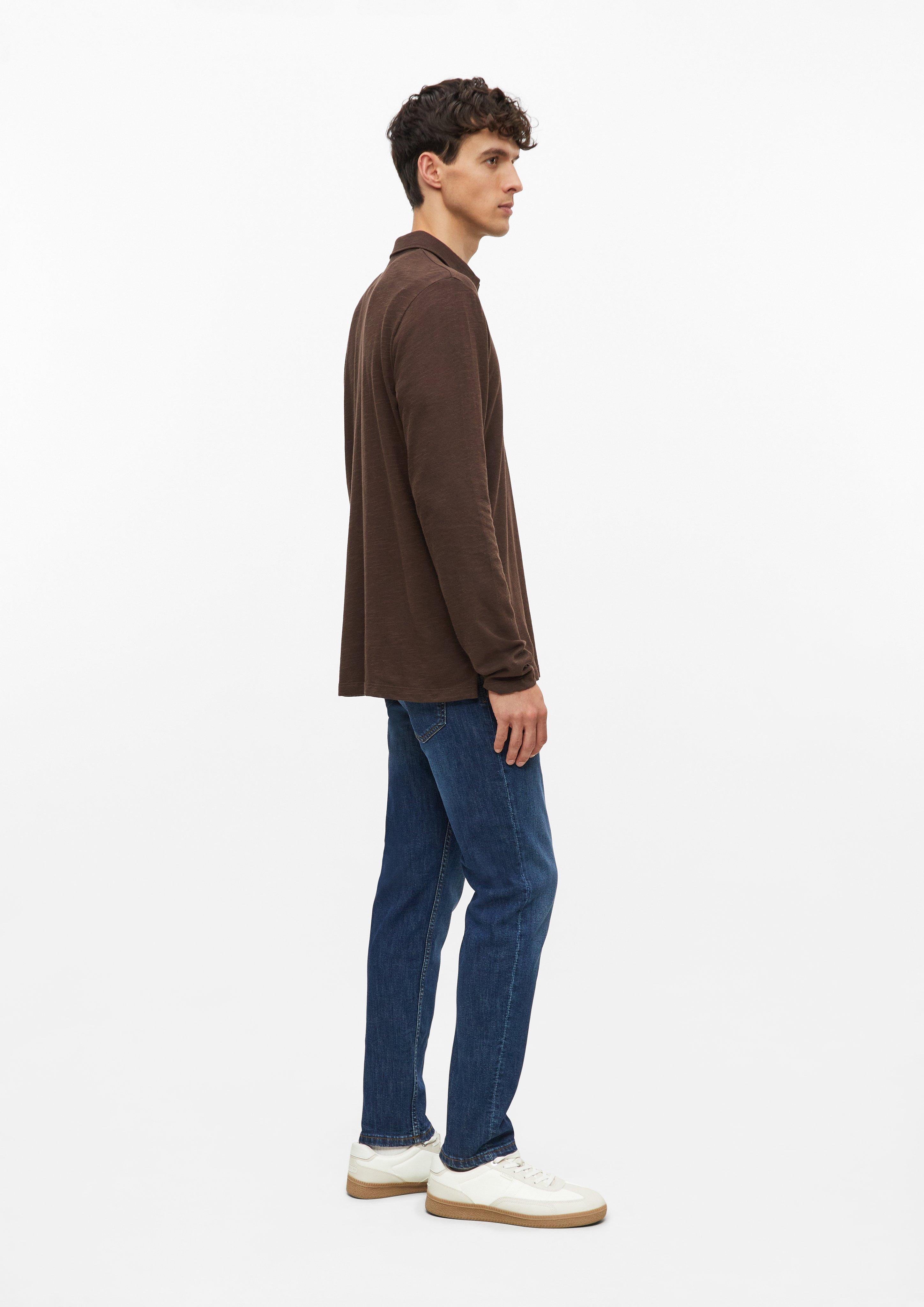 Heren Poloshirt van gevlamd jersey met borstzakje in bruin van s.Oliver
