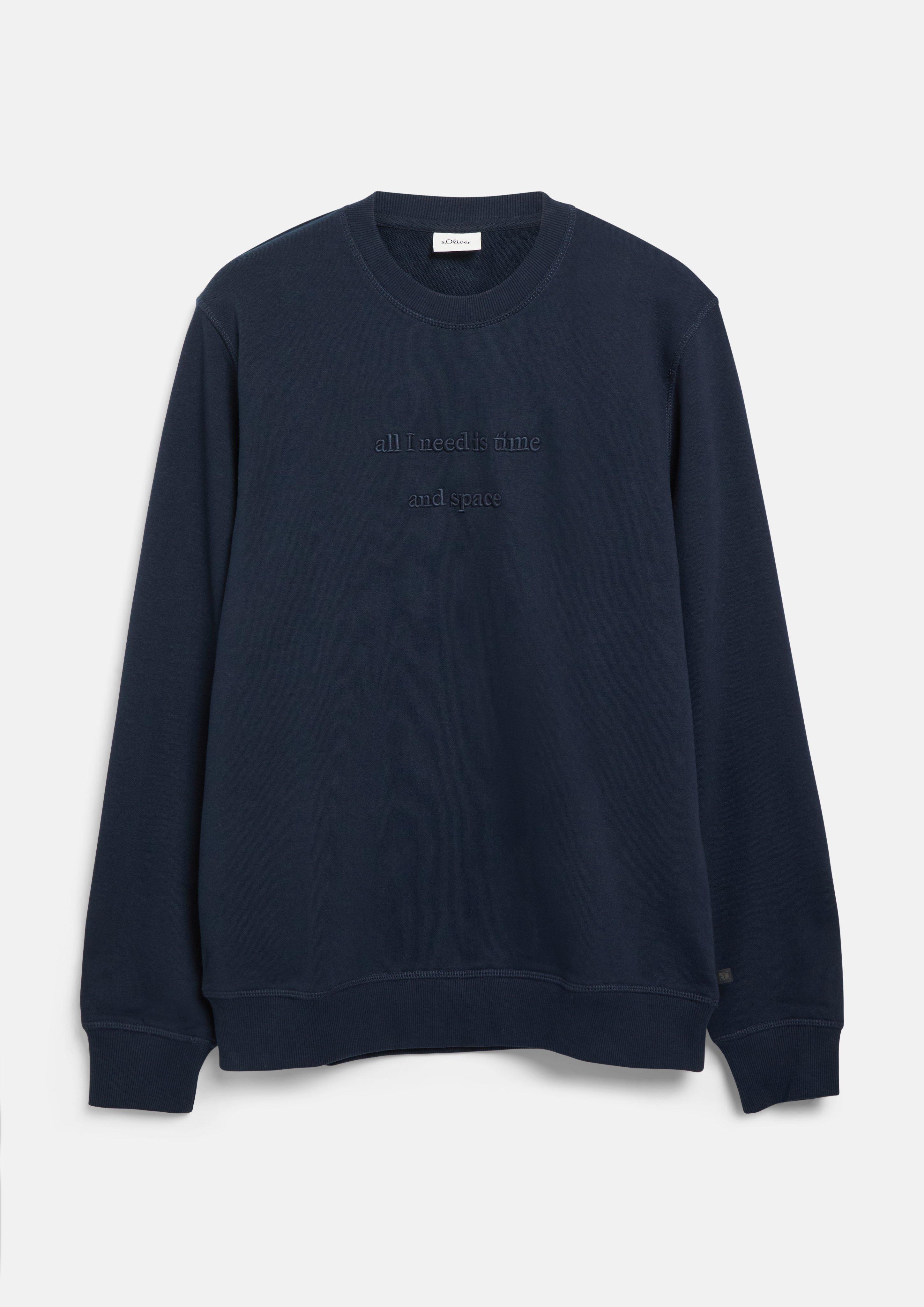 Hommes Sweat-shirt en bleu de s.Oliver