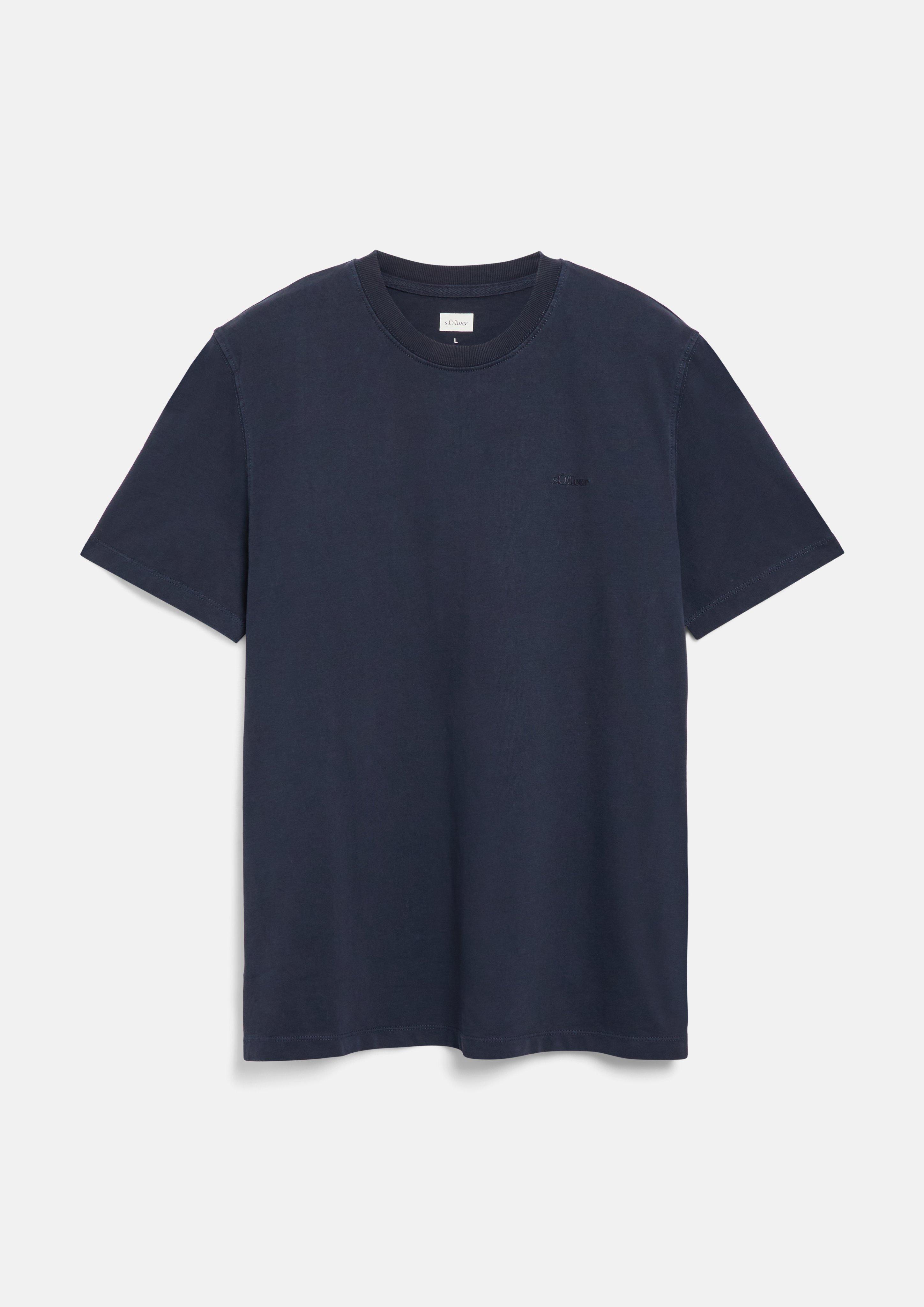 Men Soft Heavy Jersey T-Shirt with Logo in blue by s.Oliver