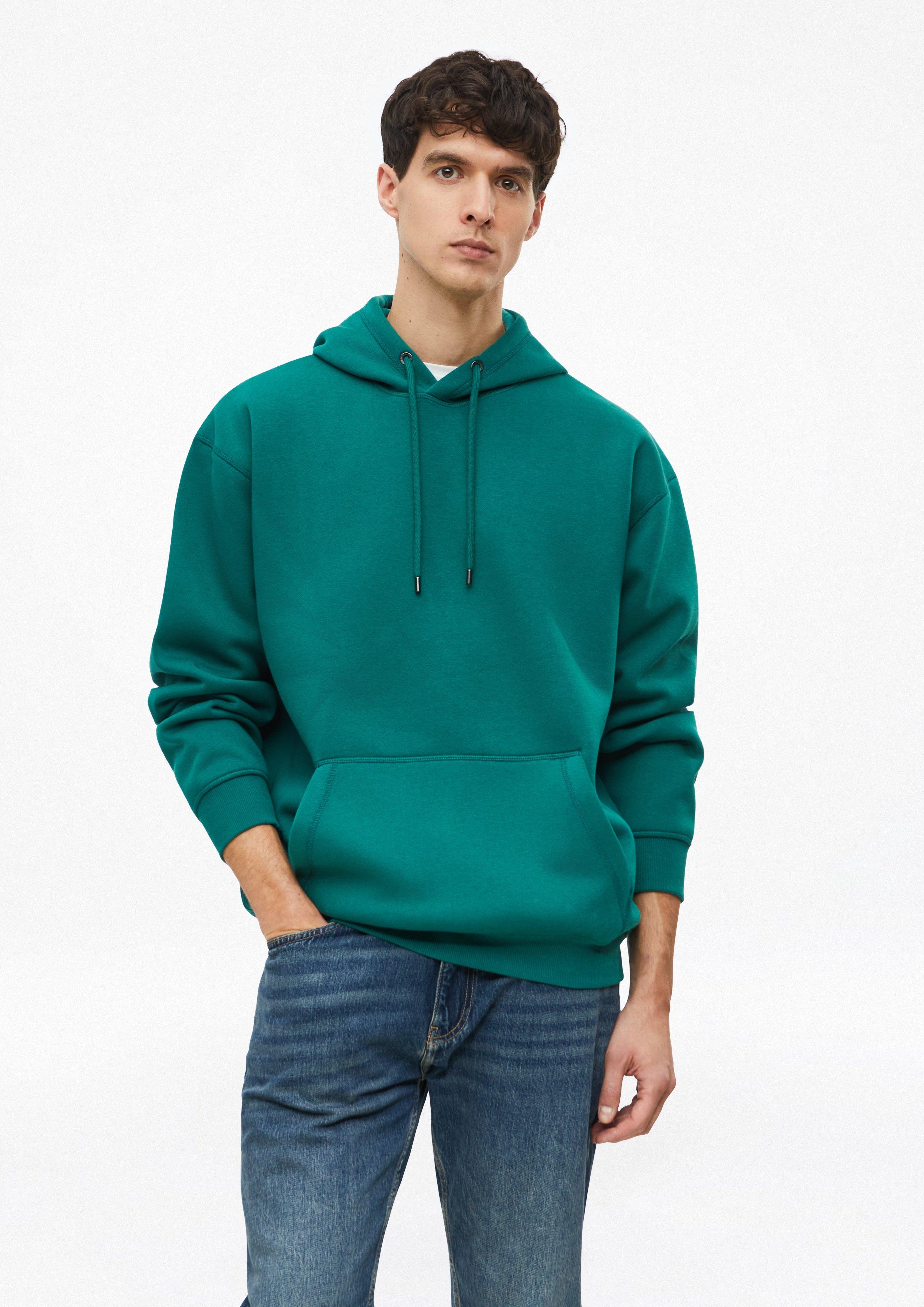 Doubleface-Hoodie im Modern Fit mit softem Futter in Farbe smaragd von s.Oliver