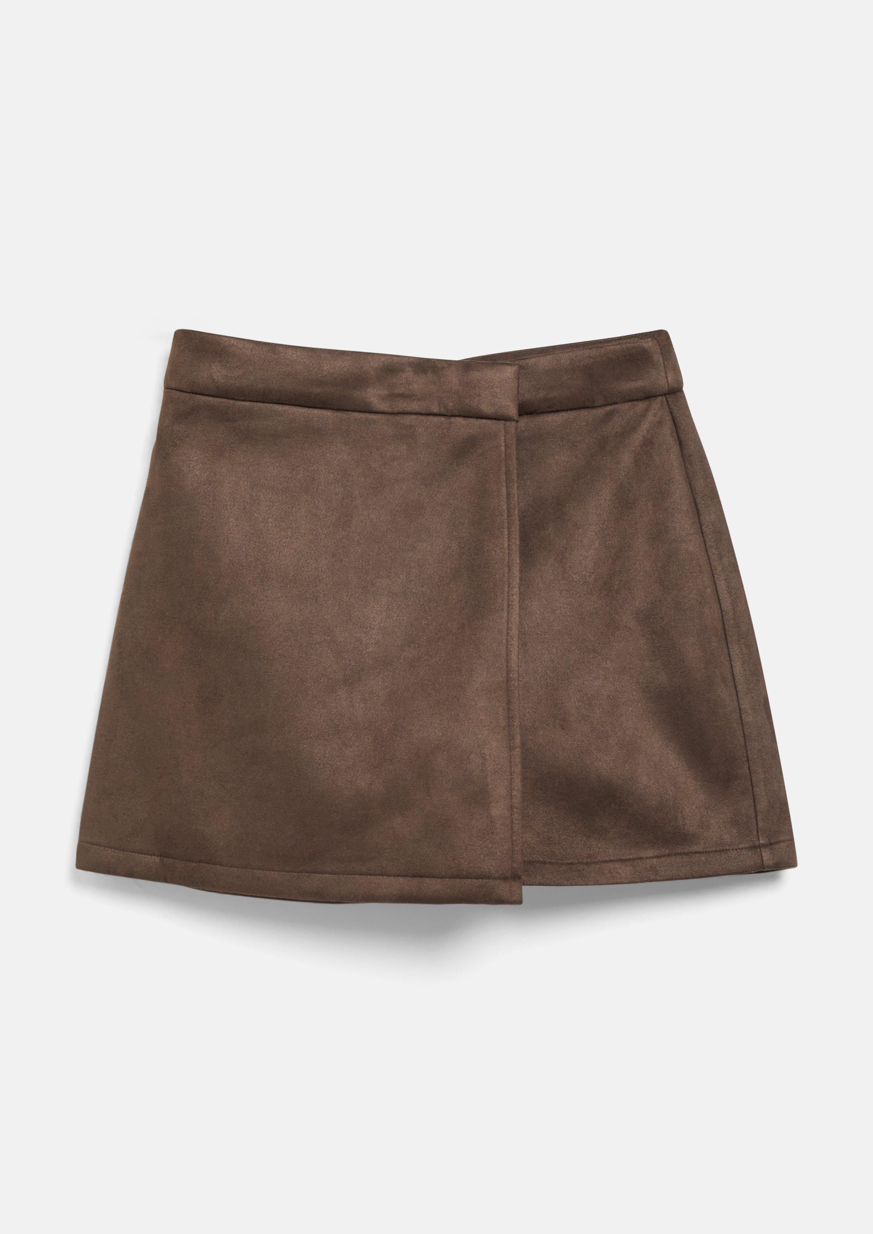 Kinder Skort aus Velours in dunkelbraun von s.Oliver