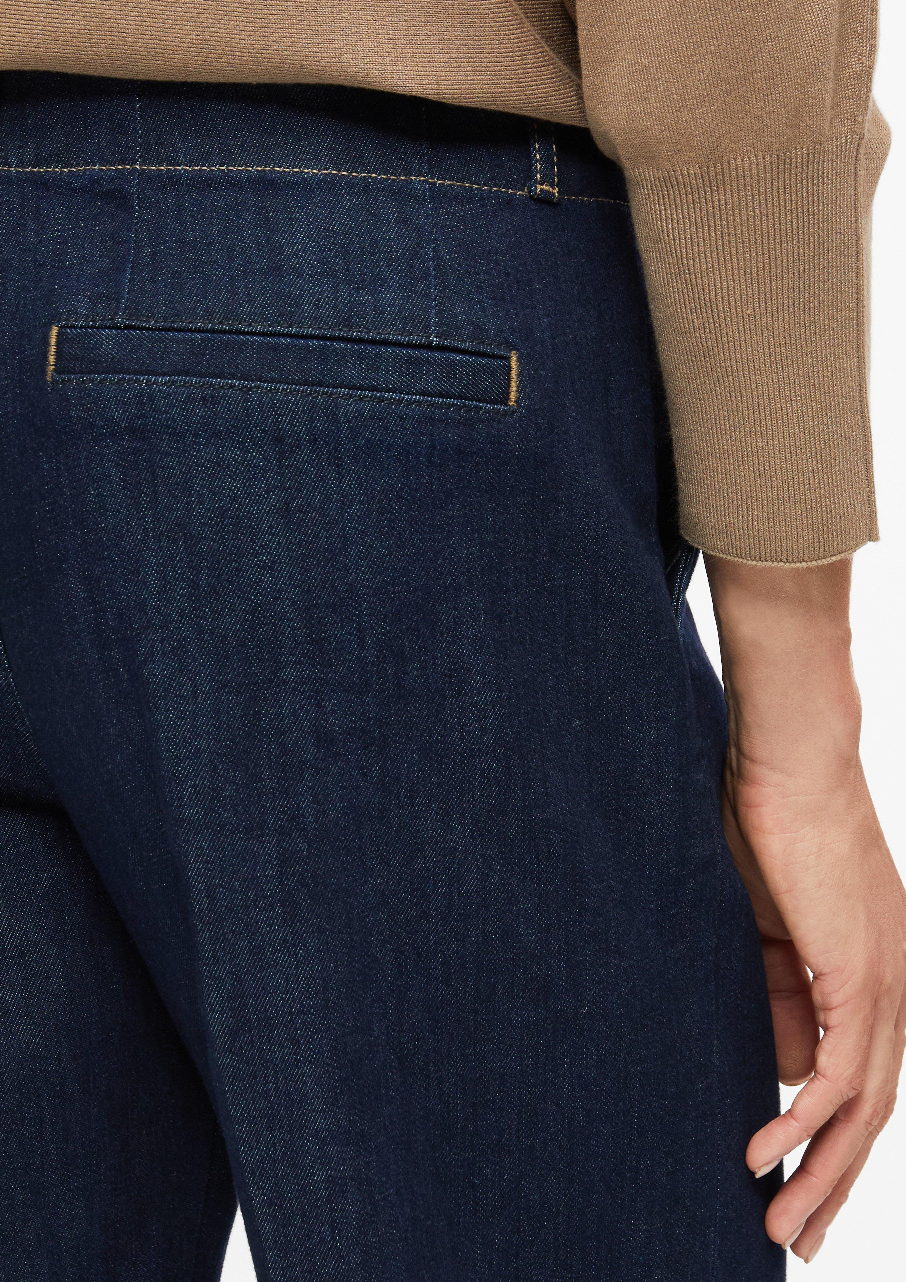 Femmes Jeans / Coupe classique / Taille haute / Jambe large / Pli en bleu de s.Oliver BLACK LABEL