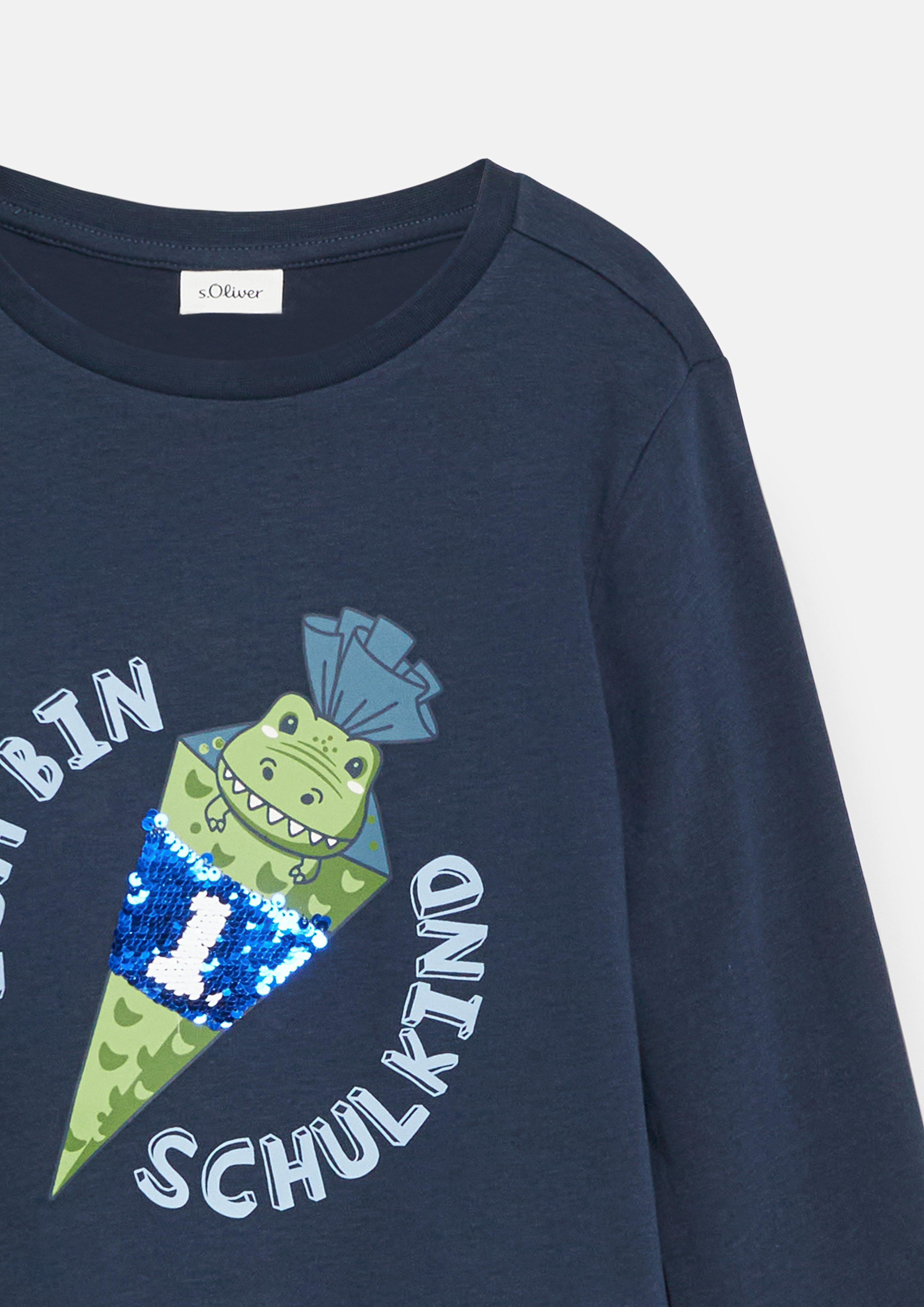 Kinder T-Shirt in blau von s.Oliver