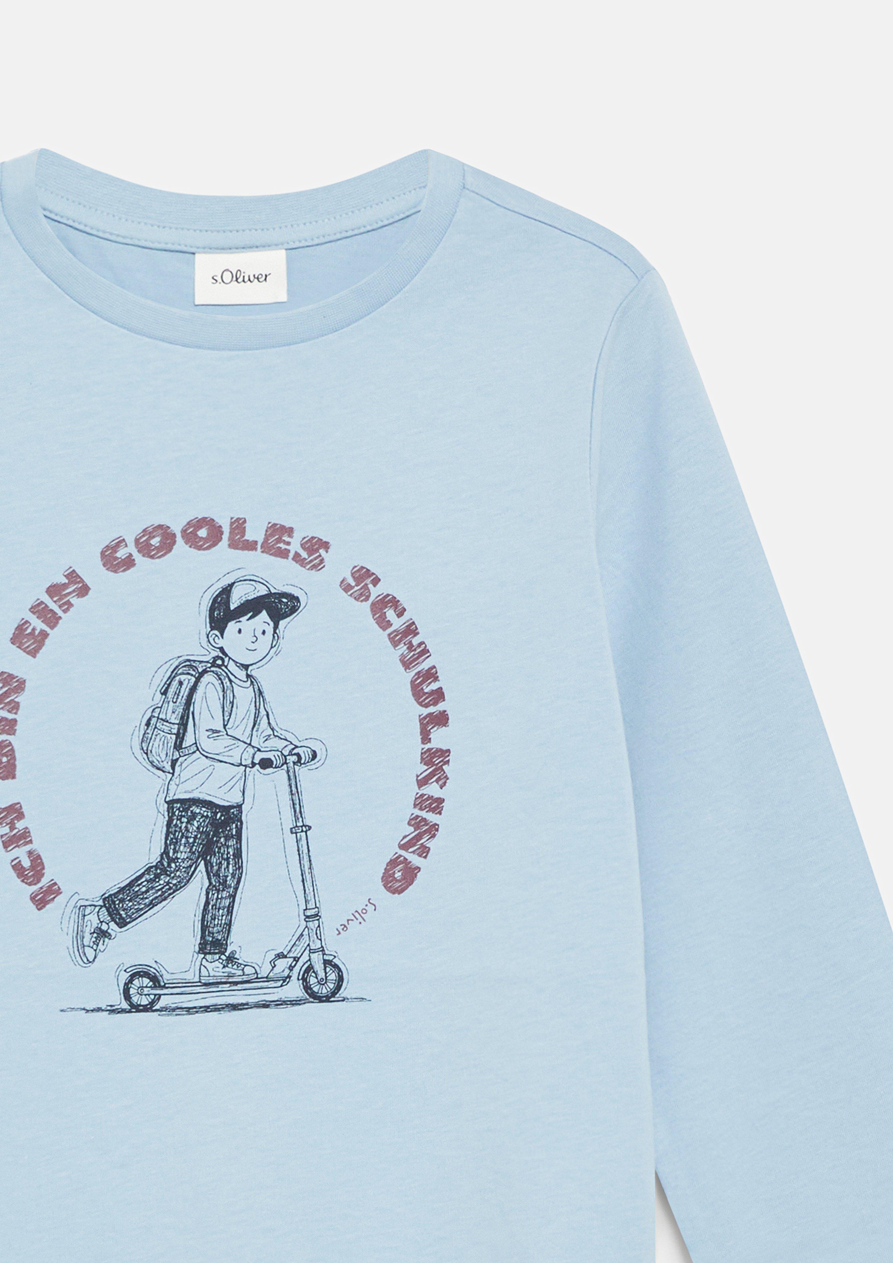 Junior T-Shirt in blauw van s.Oliver