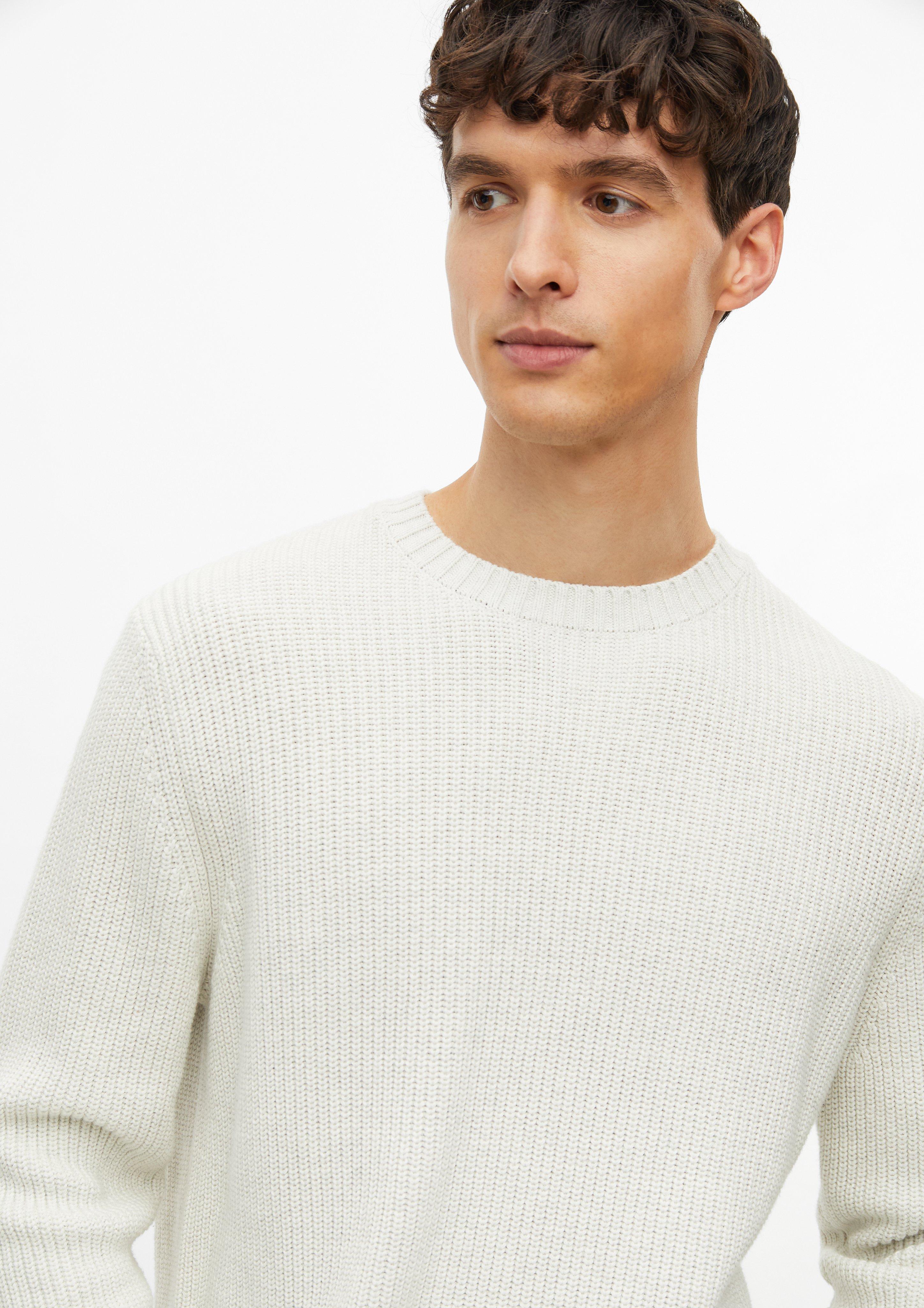 Men Soft-textured sweater made of 100% cotton in cream by s.Oliver